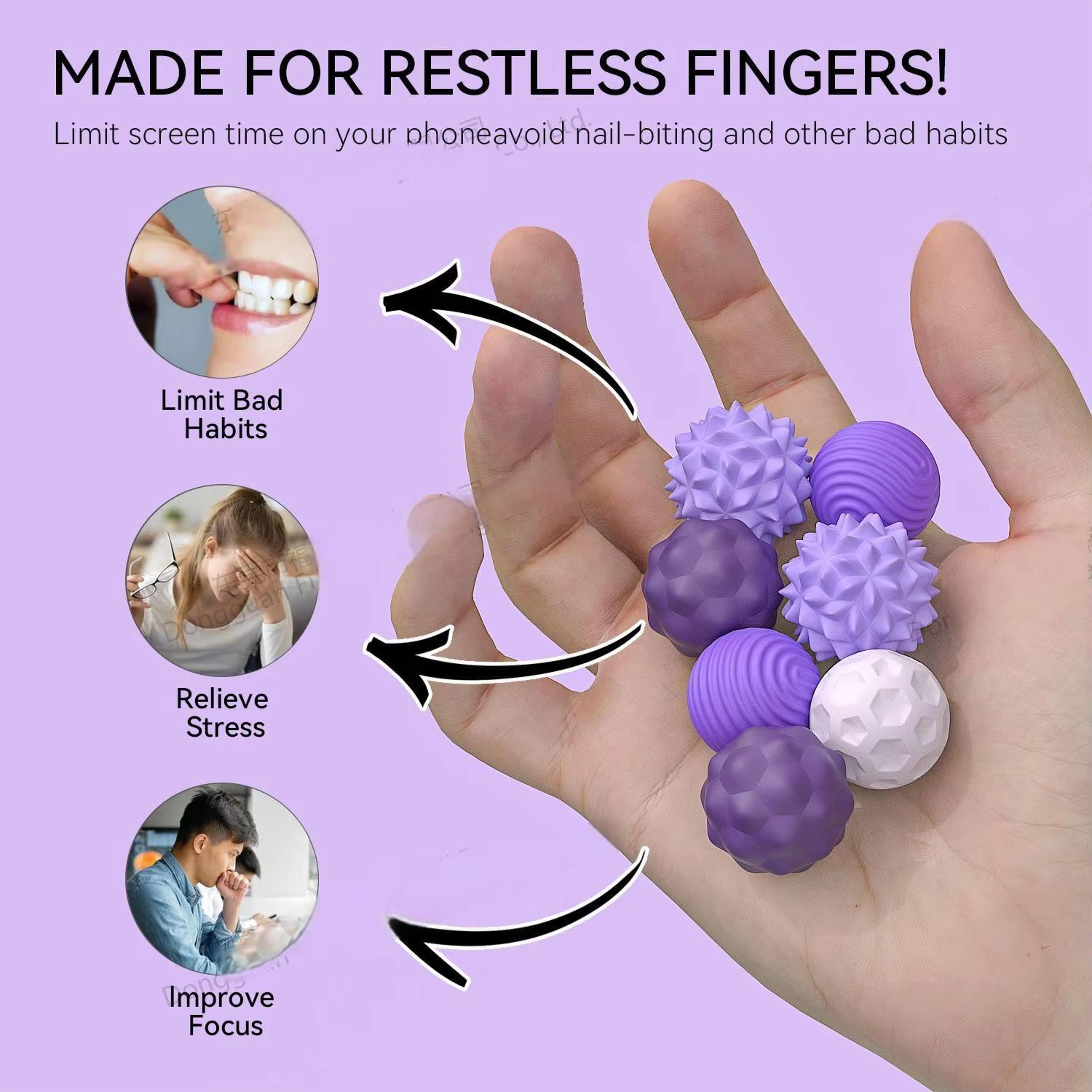 CalmMag Silicone Magnetic Suction Ball Sensory Toy 4