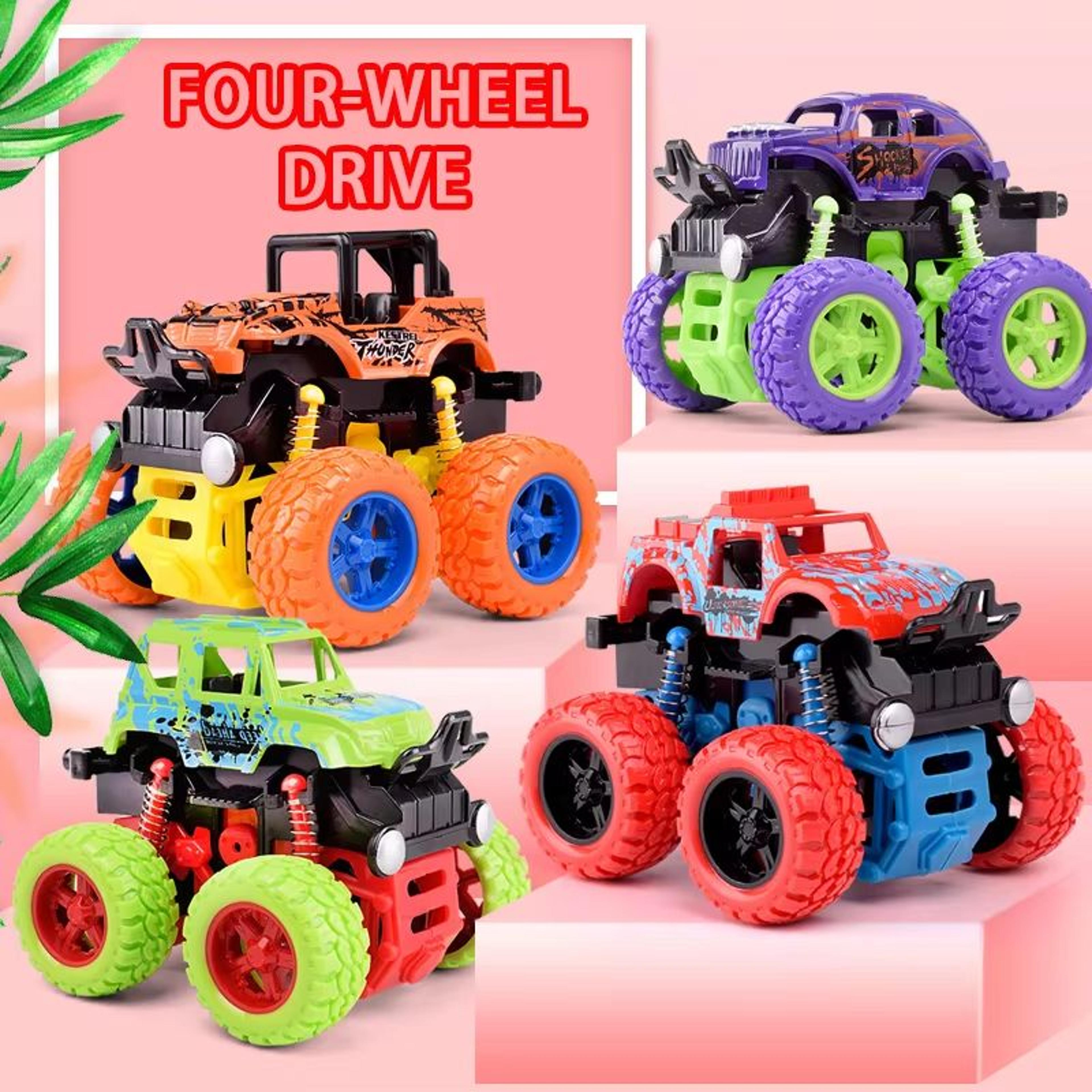 Pull Back 4Wheel Drive OffRoad SUV Toy Car For Kids 0