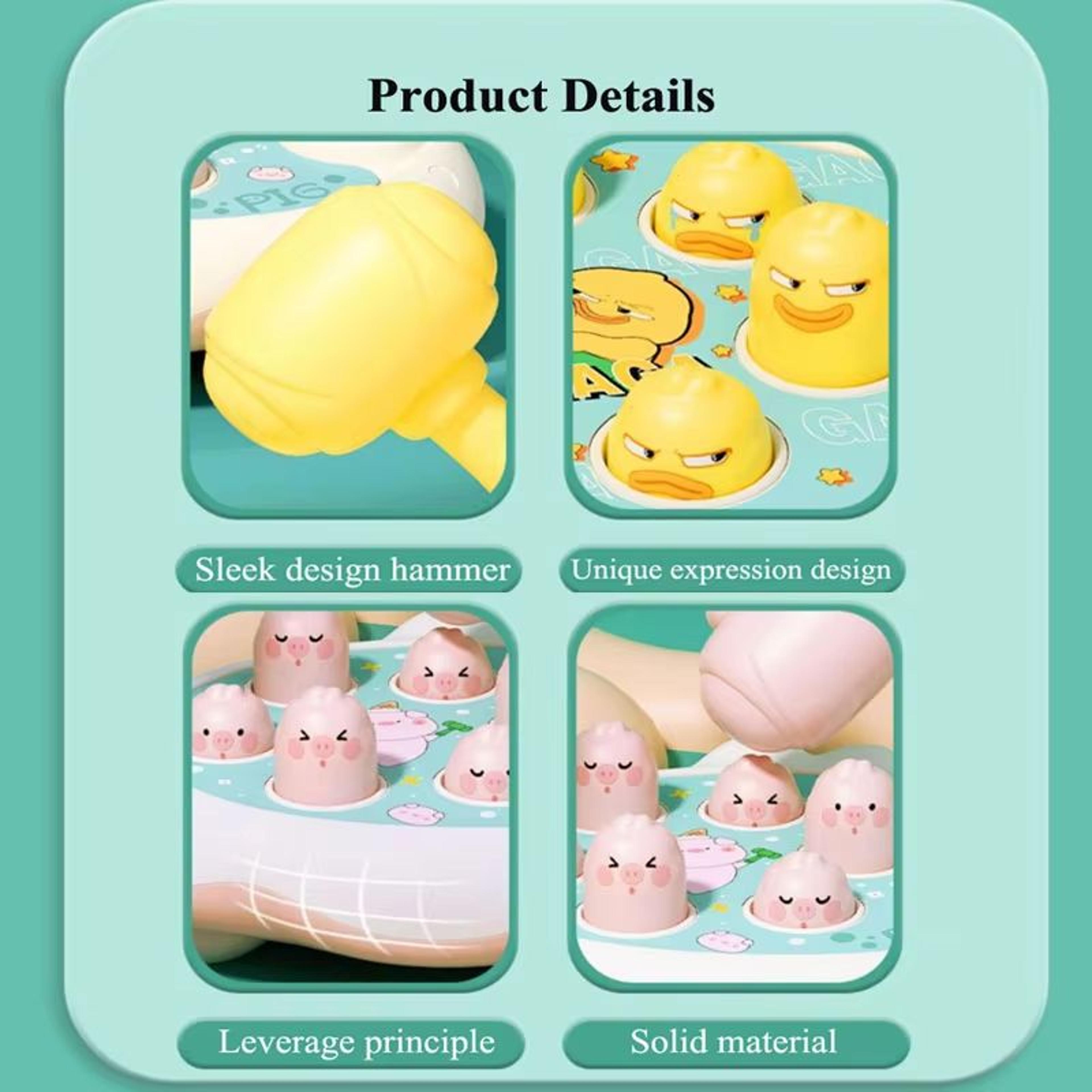 Montessori Animal Hammer Puzzle Toy  Duck Frog Pig Set For Toddlers Ages 1224 Months 4