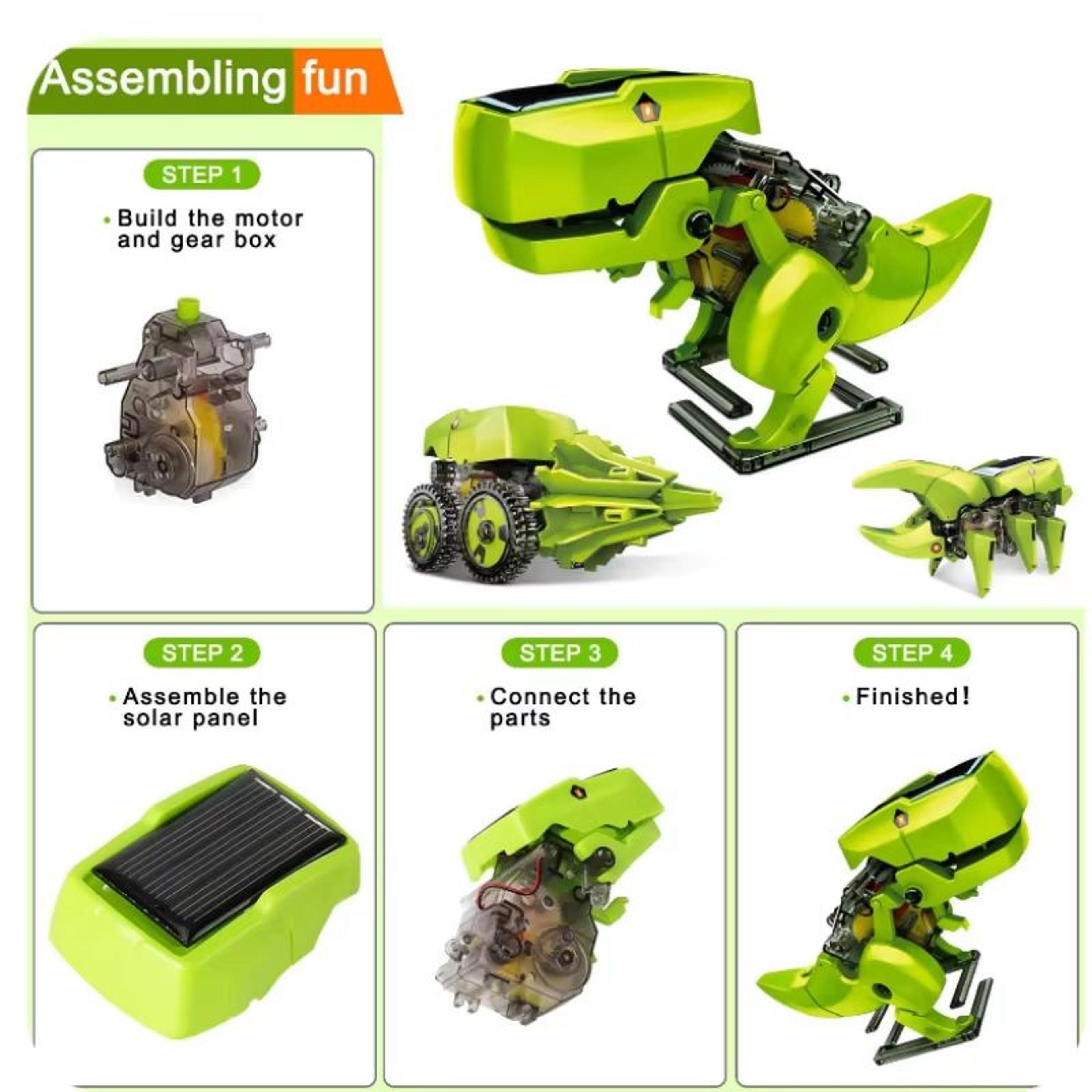 Dino Solar STEM Robot Car Kit 4