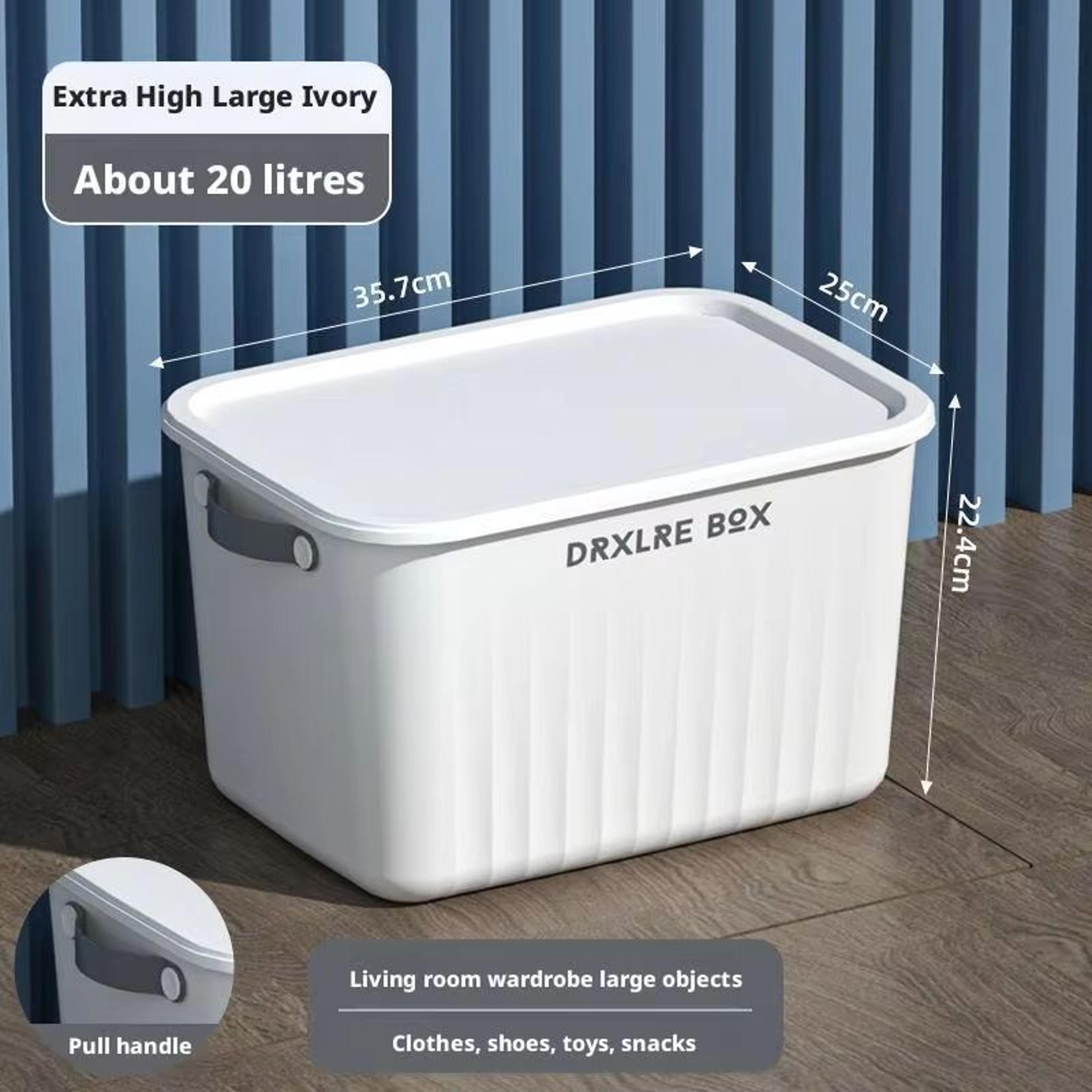 Compact Plastic Storage Box With Lid For Home Organization 17