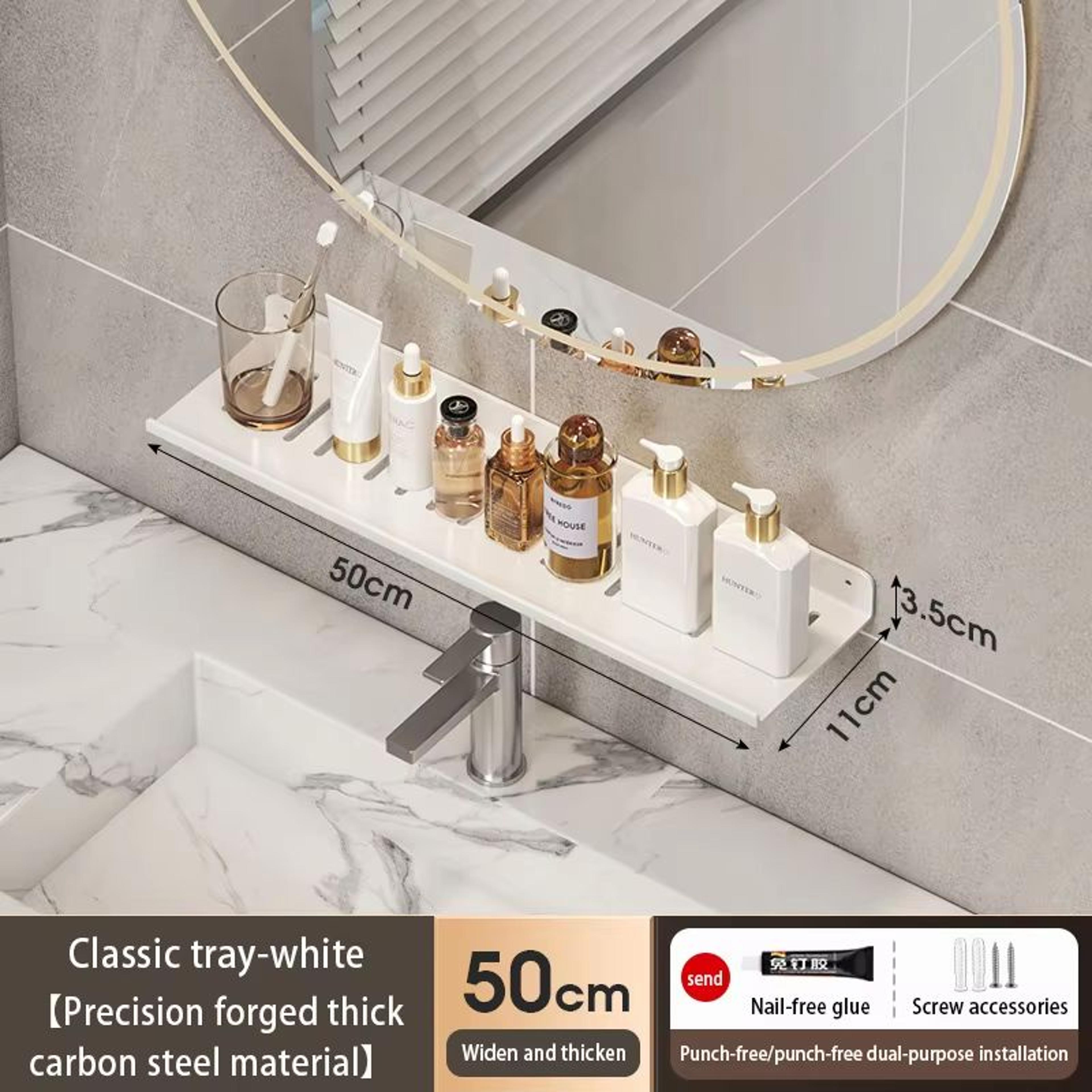 Bathroom U Shaped Wall Mounted Over Sink Organizer Shelf 20