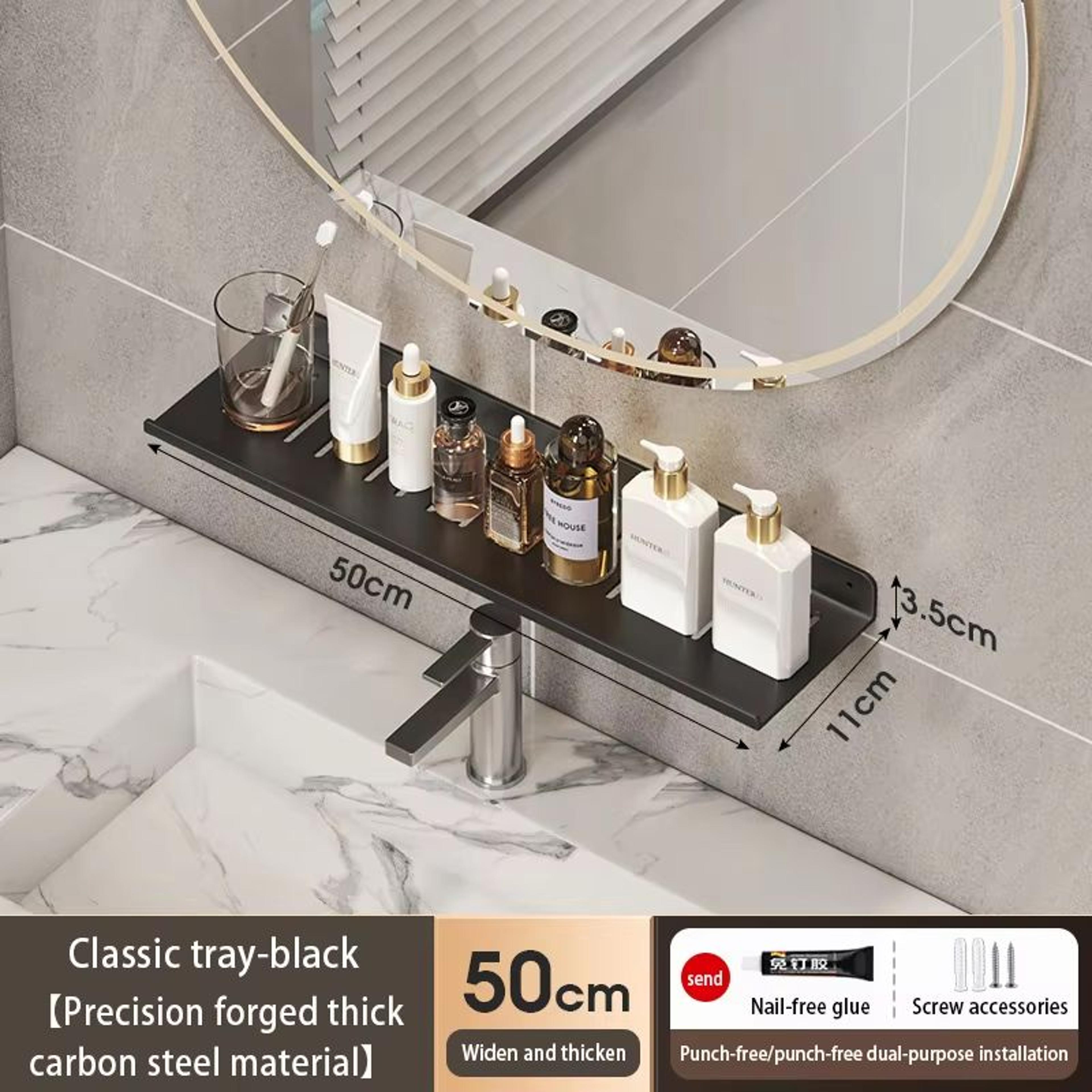 Bathroom U Shaped Wall Mounted Over Sink Organizer Shelf 26