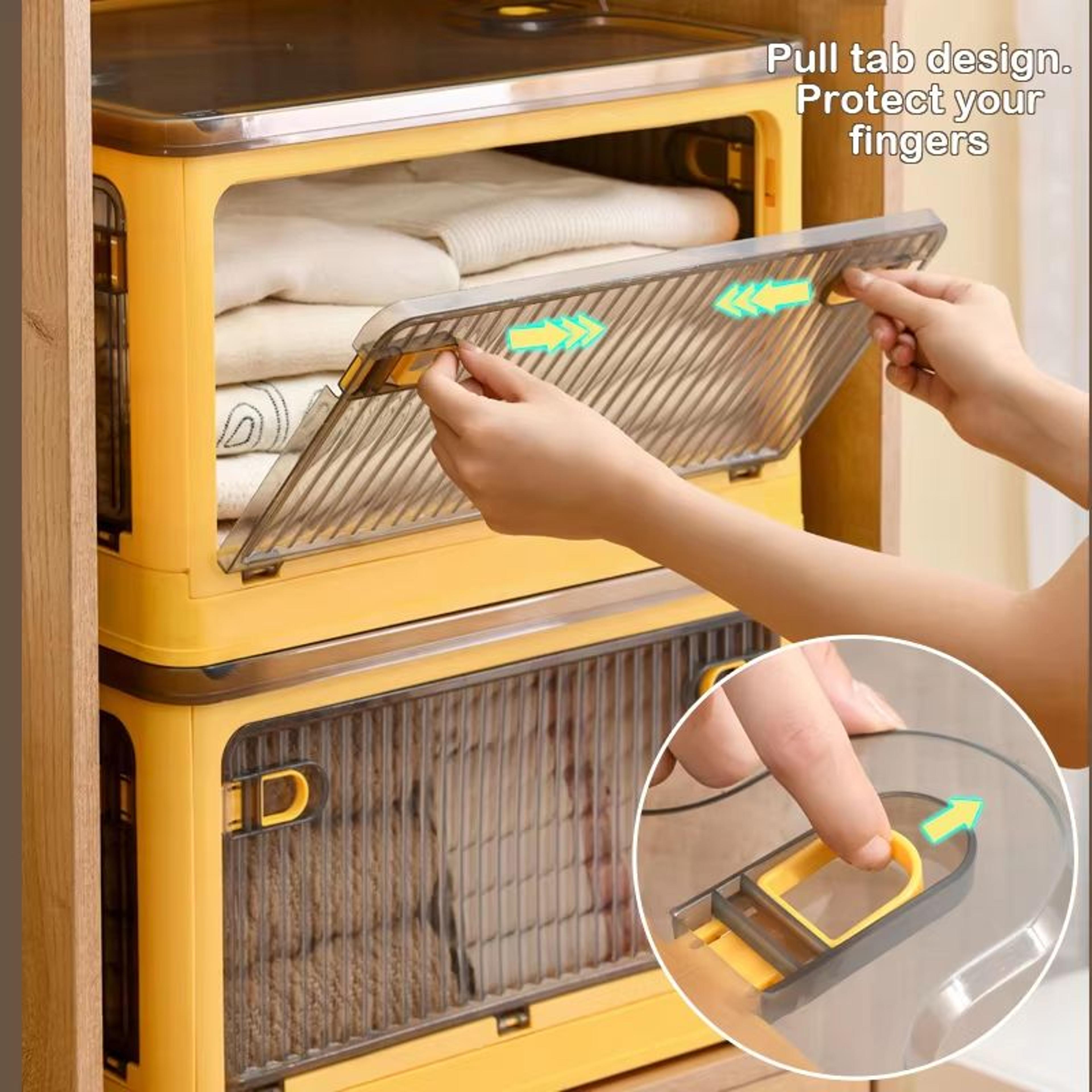 BGRORIO Foldable Rolling Closet Storage Box With Wheels 1