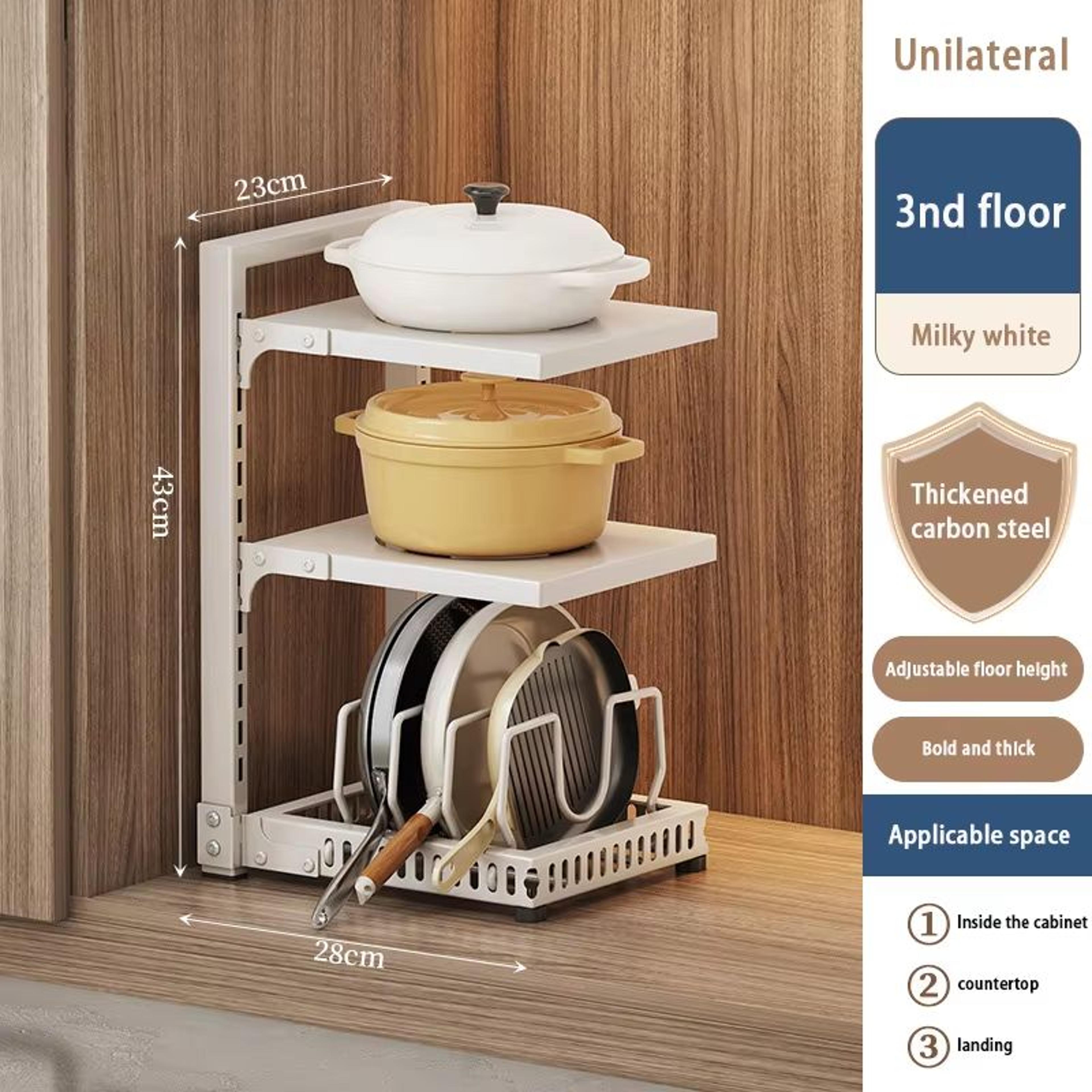 Multilayer Kitchen Storage Rack For Countertops And Cabinets 17