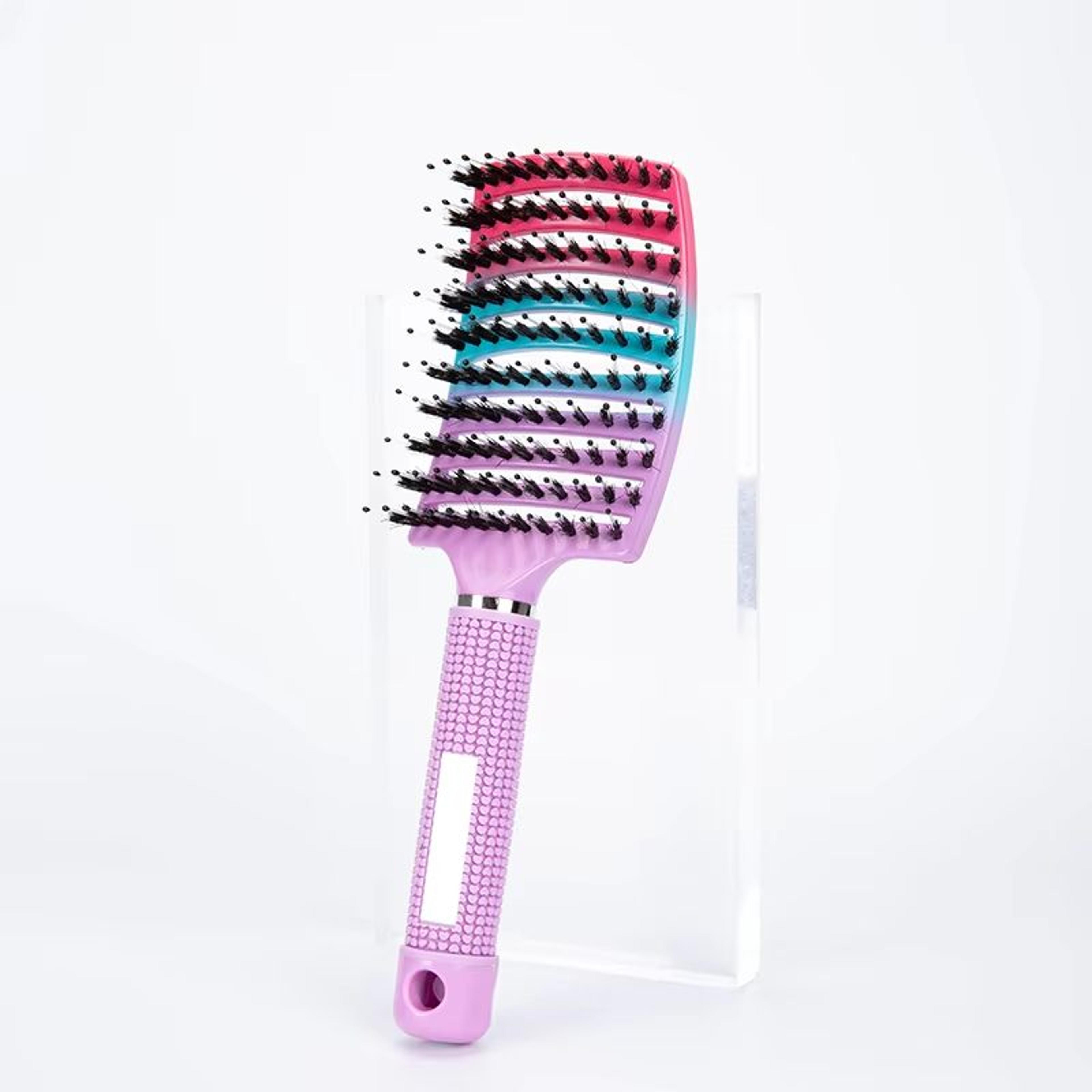 SilkyGlide Nylon Scalp Massage Detangling Brush 16