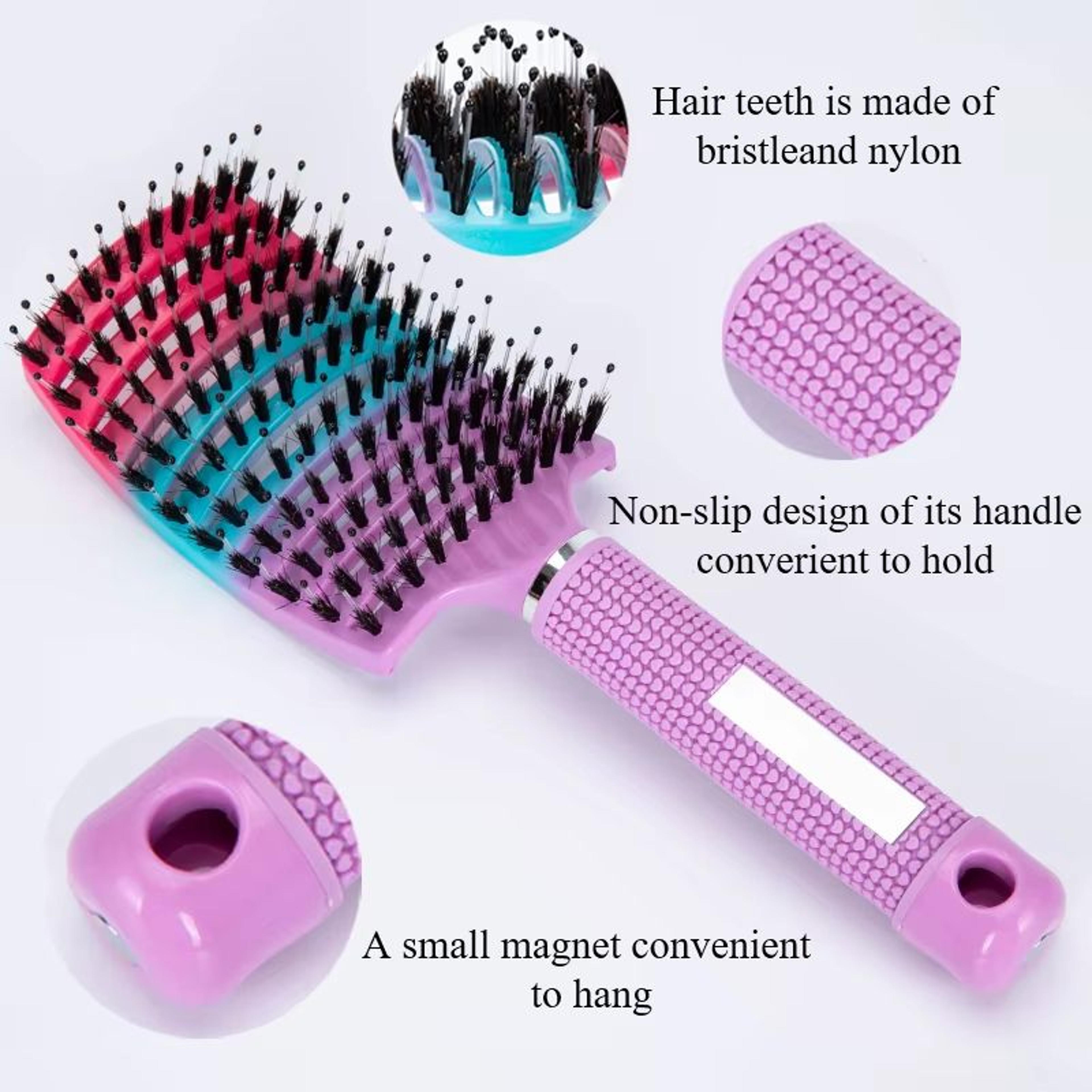 SilkyGlide Nylon Scalp Massage Detangling Brush 1
