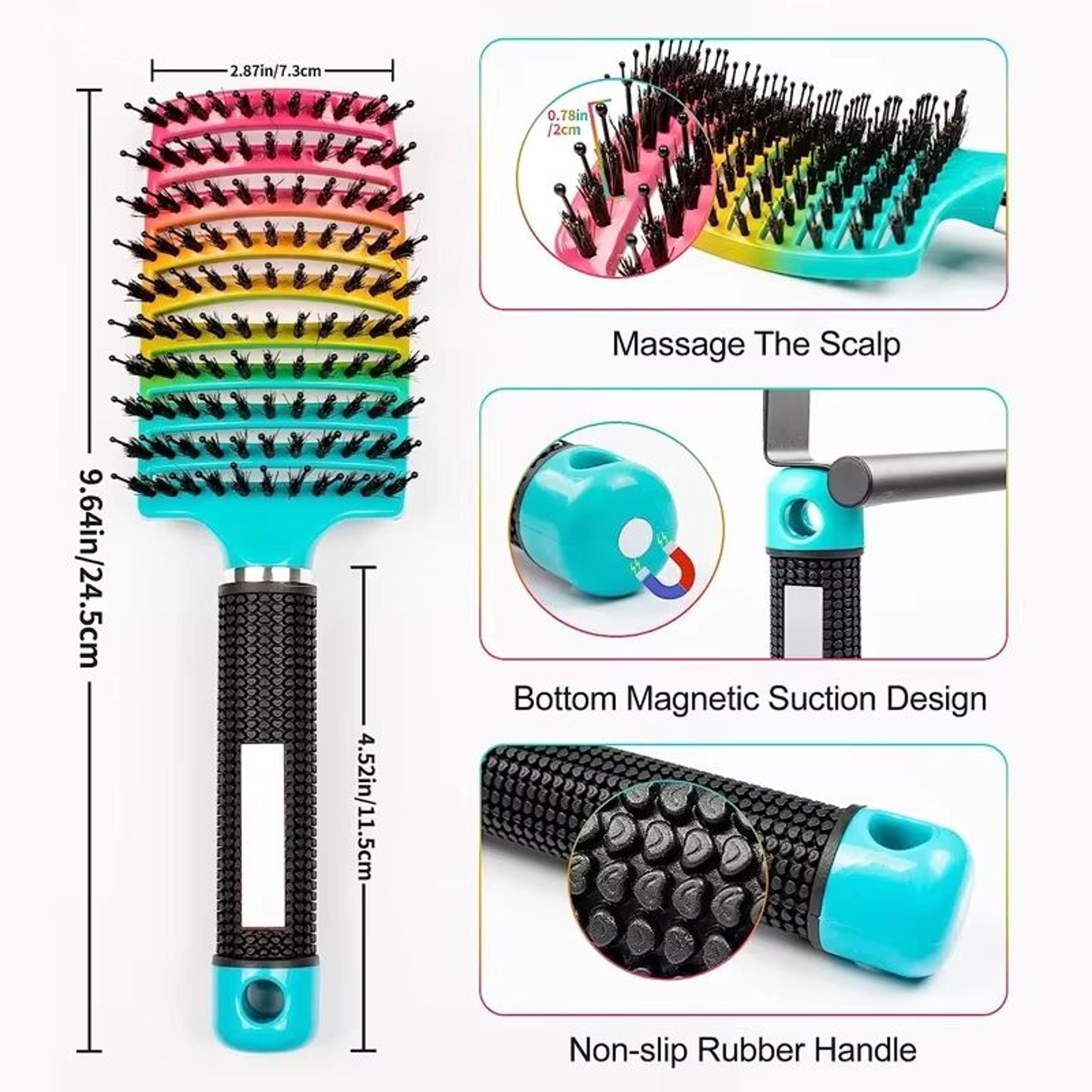 SilkyGlide Nylon Scalp Massage Detangling Brush 3