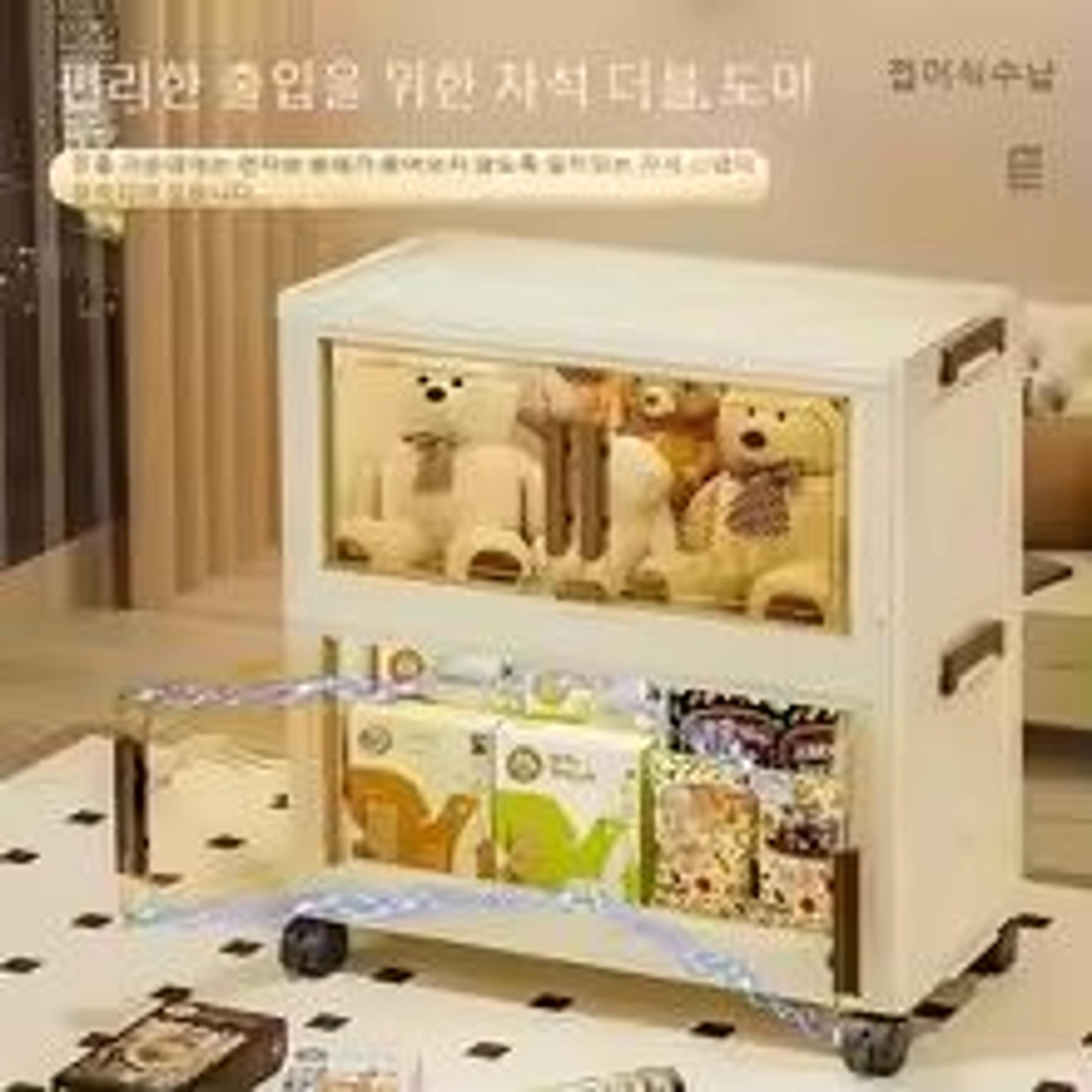 Foldable Multi Layer Rolling Storage Cabinet Organizer 2