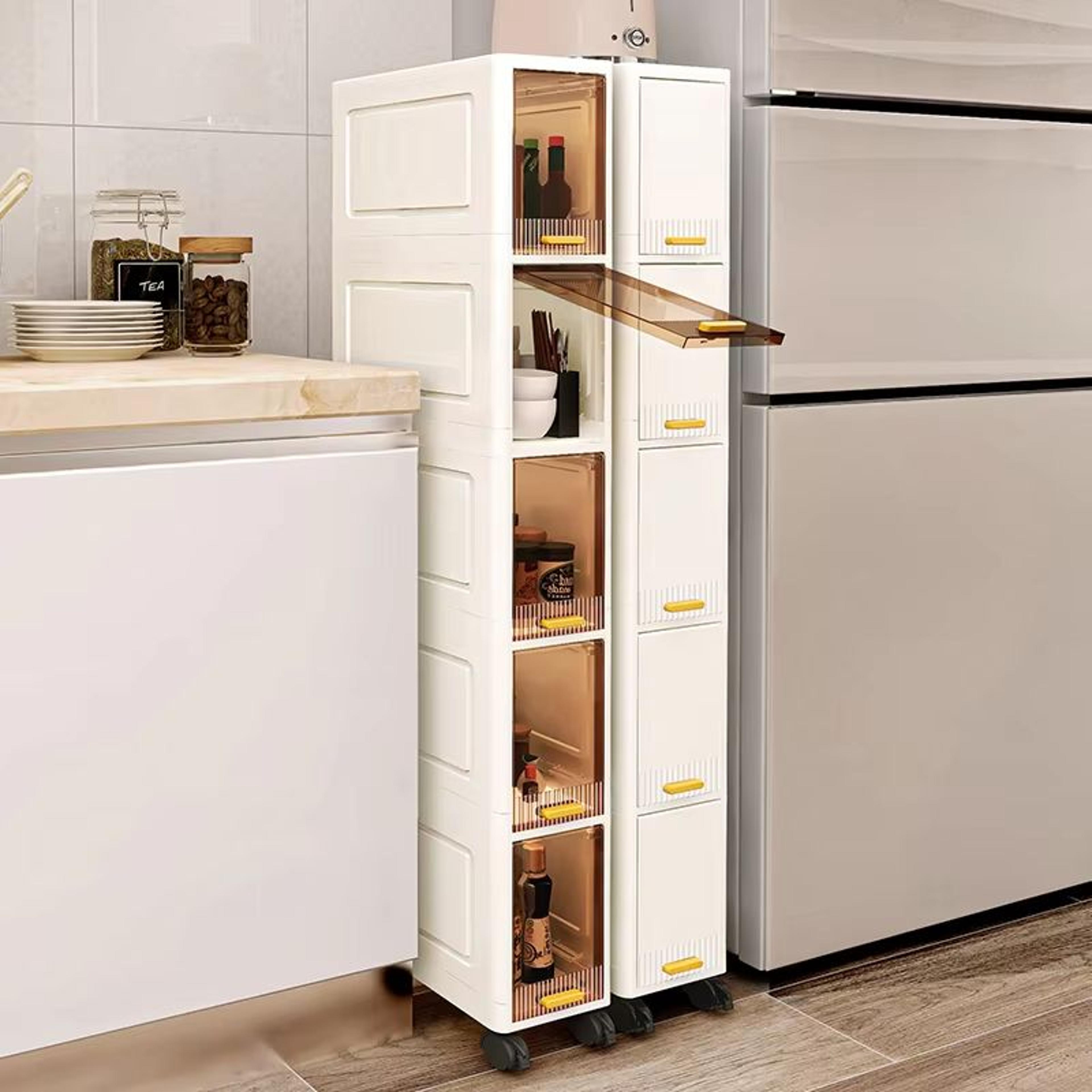 SlimFit 787in Narrow Rolling Storage Cabinet With Wheels 3