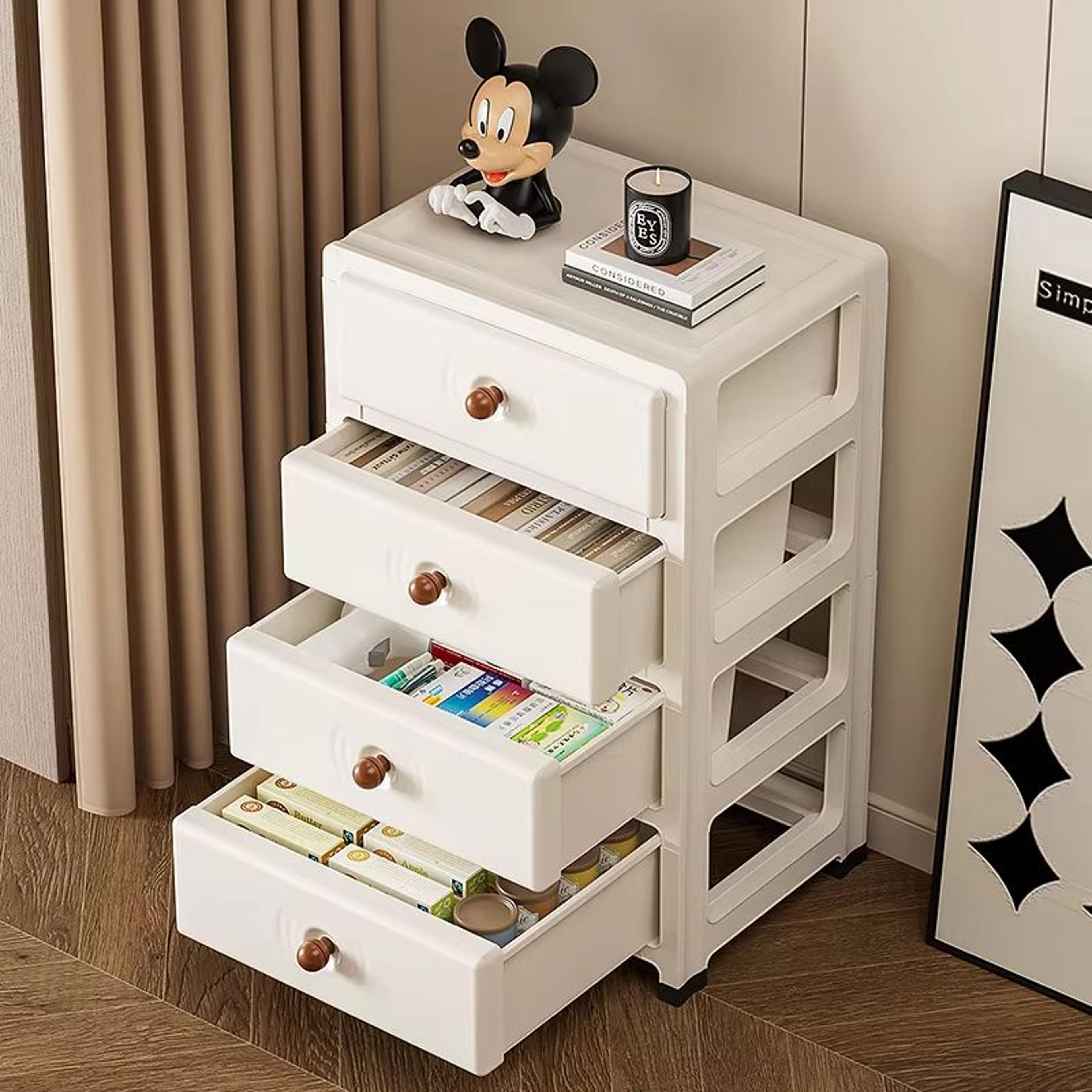 Clear MultiColor 138 In Drawer Storage Cabinet 36 Tier With Wheels 5