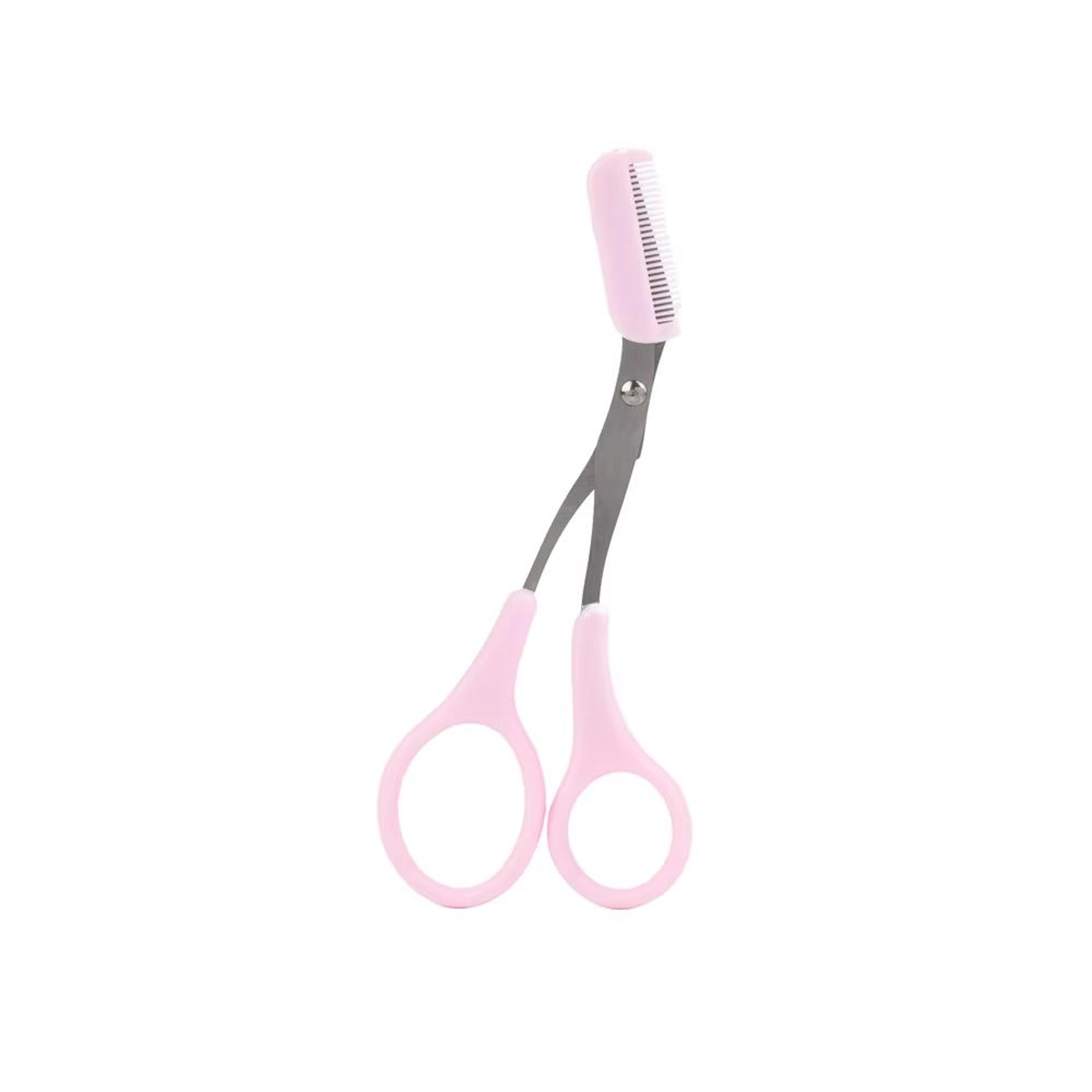 PrecisionTrim Stainless Steel Eyebrow Scissors With Comb 10