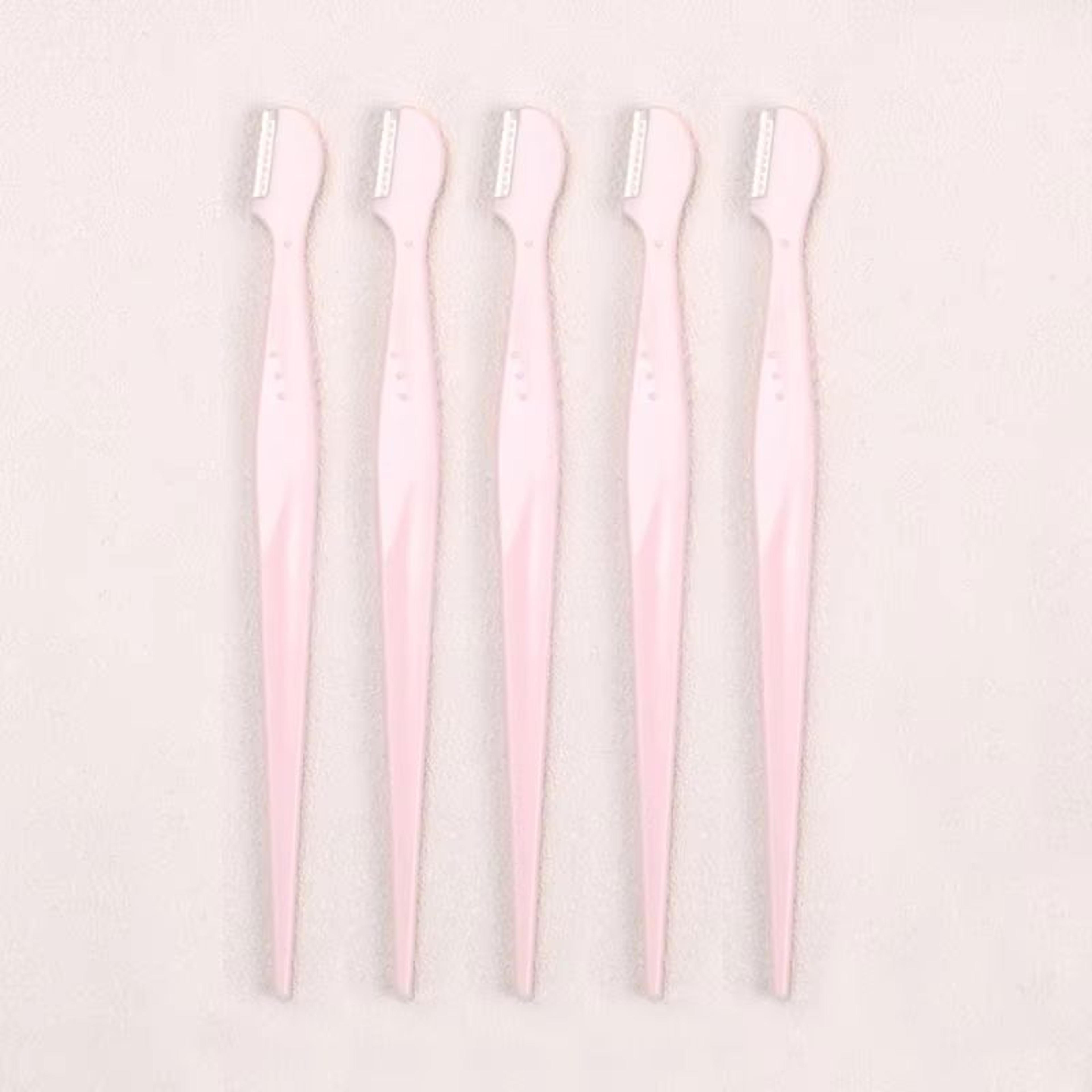 Karsyngirl Straight Handle Round Head Eyebrow Trimmer Set  Gentle AntiScratch Razor For Brows And F 17