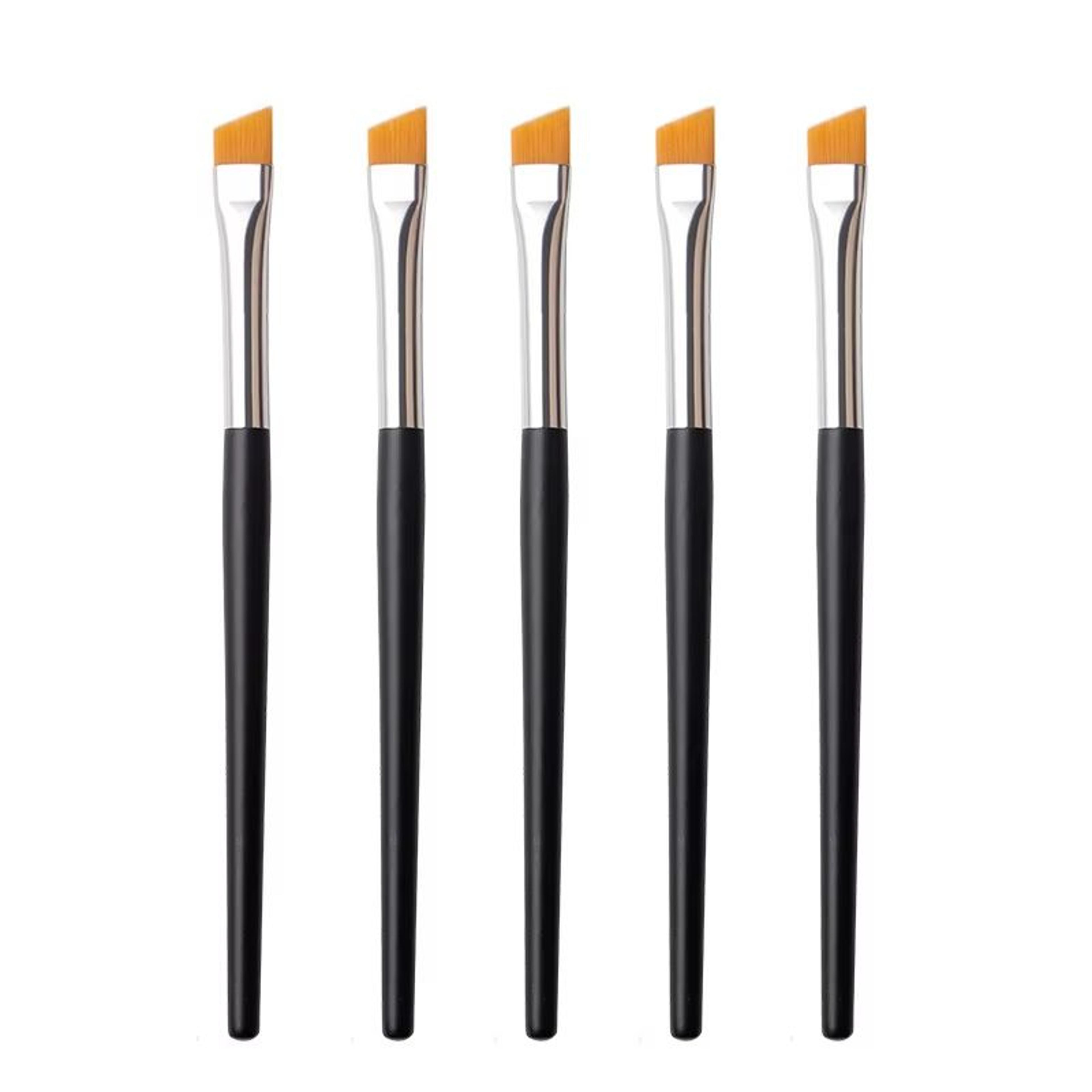 Karsyngirl 5 Pcs Eye Makeup Brush Set  Flat Eyeliner Eyebrow And Detail Brushes For Professional Ey 5
