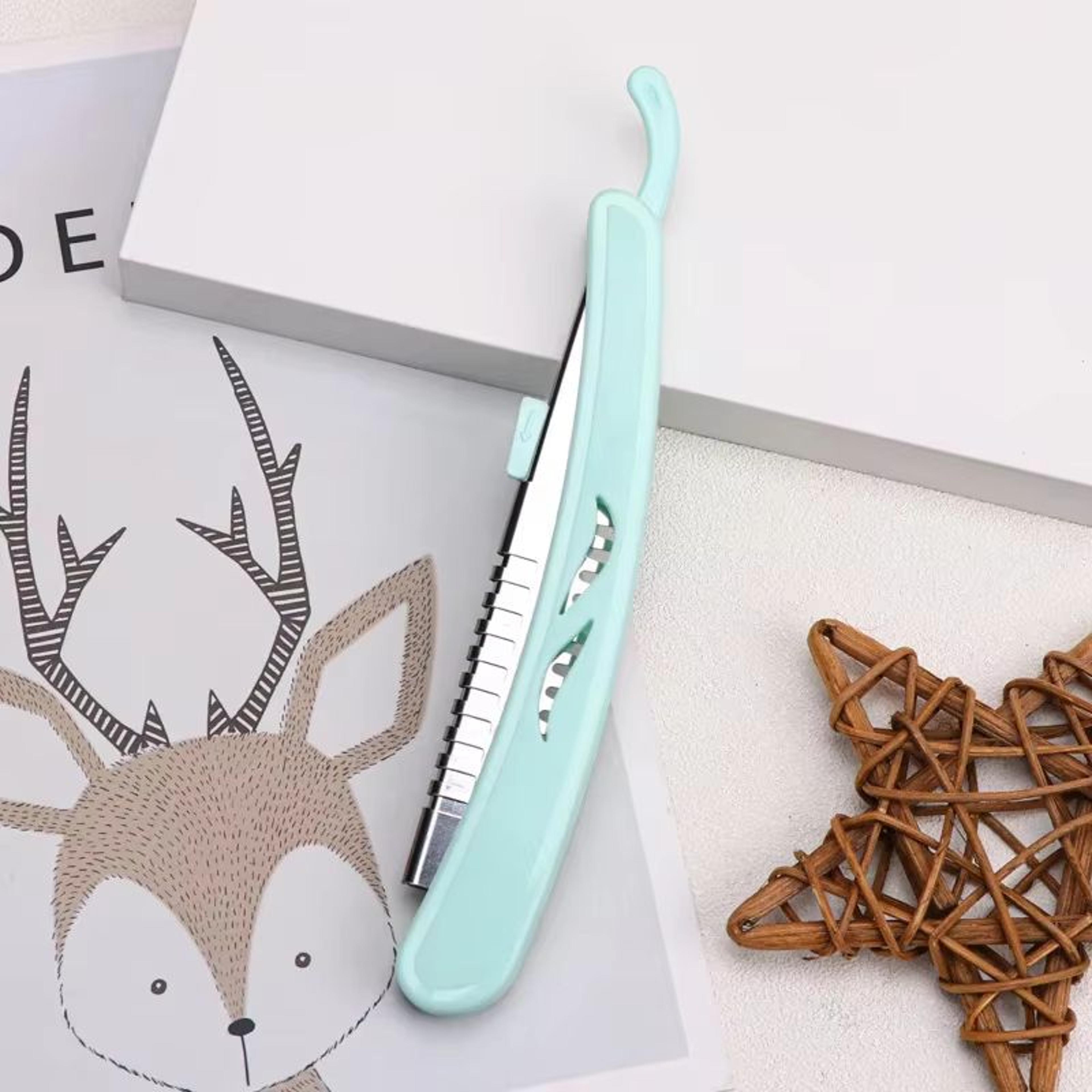 Karsyngirl 1 Pcs Folding Eyebrow Trimming Knife Holder Portable Eyebrow Trimmer Face Razor Makeup T 16