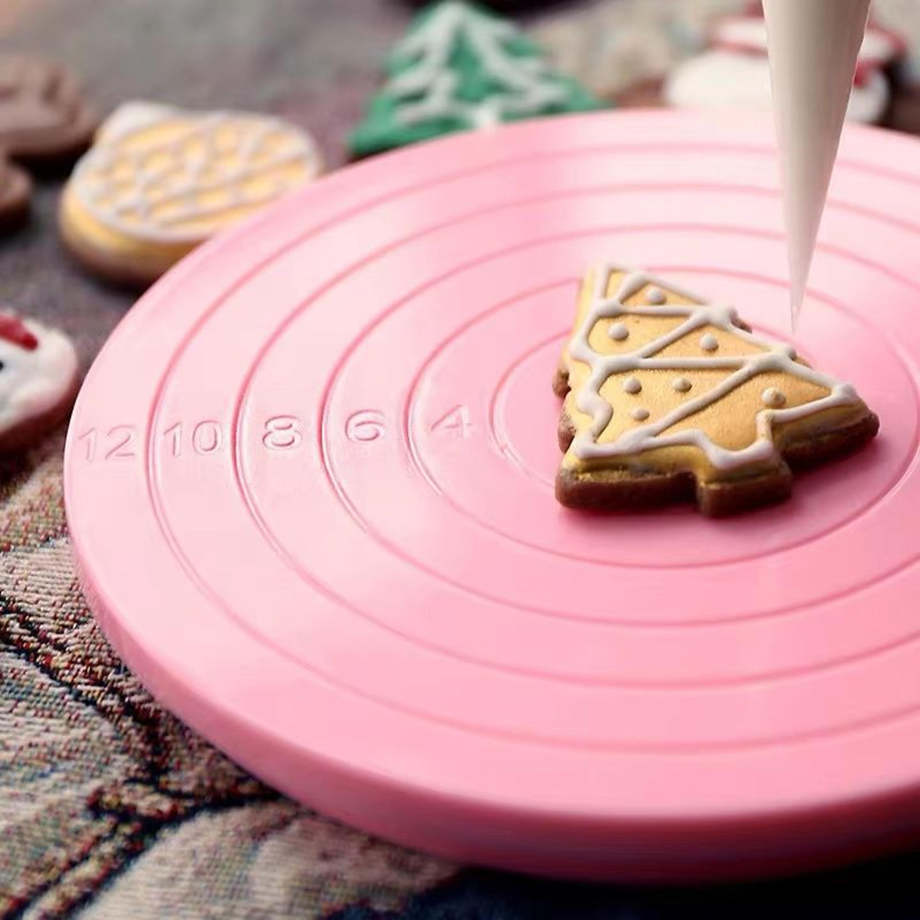 Mini Plastic Cake Turntable Revolving Platform For Cake Decorating And Serving 3