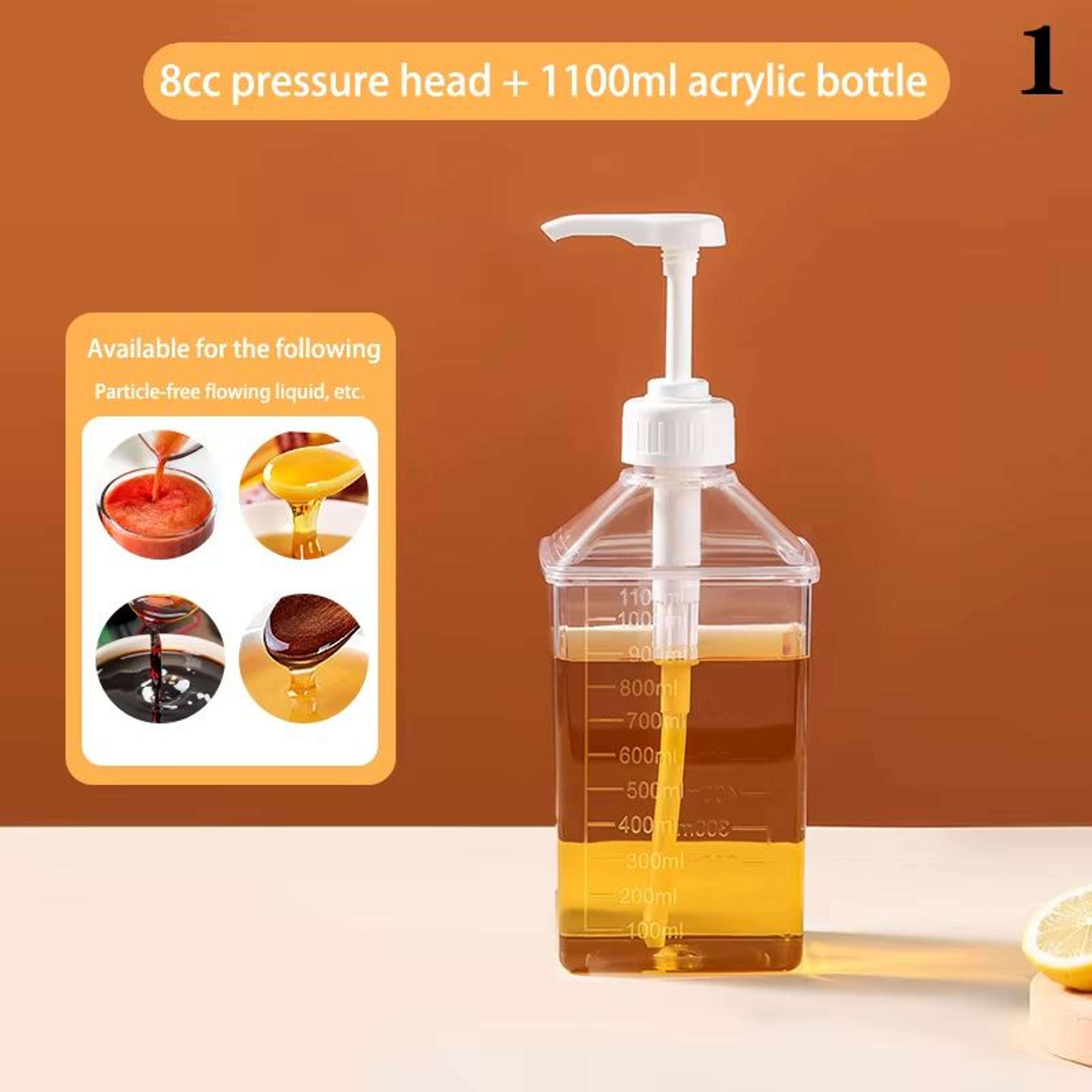 10152030CC Liquid Dispenser With Scale  Coffee Syrup Drip Bottle With Hydraulic Pump Nozzle For Kit 10