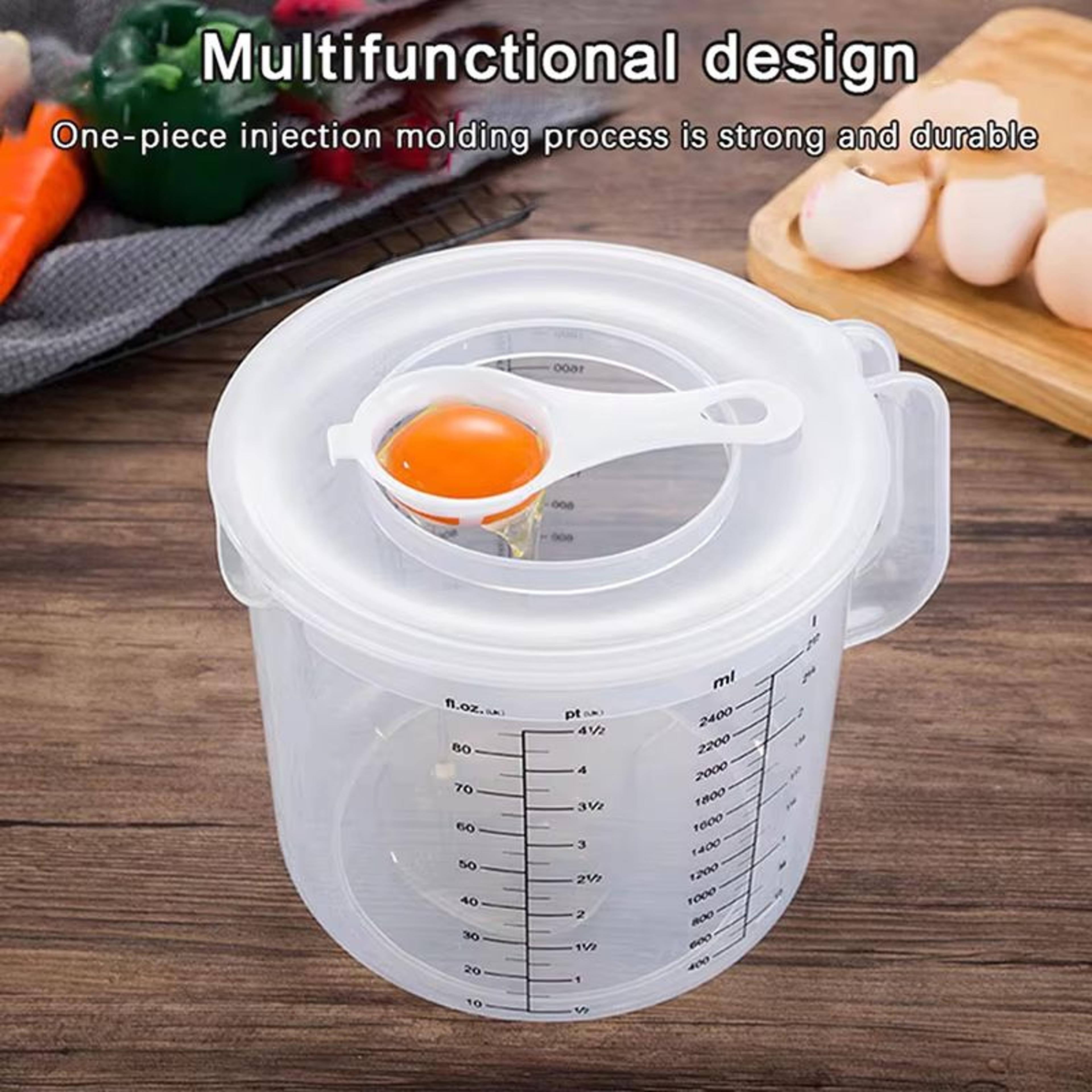 Large Capacity Baking Measuring Cup 25 L Mixing Cup With Lid  Transparent Plastic Kitchen Measuring 10