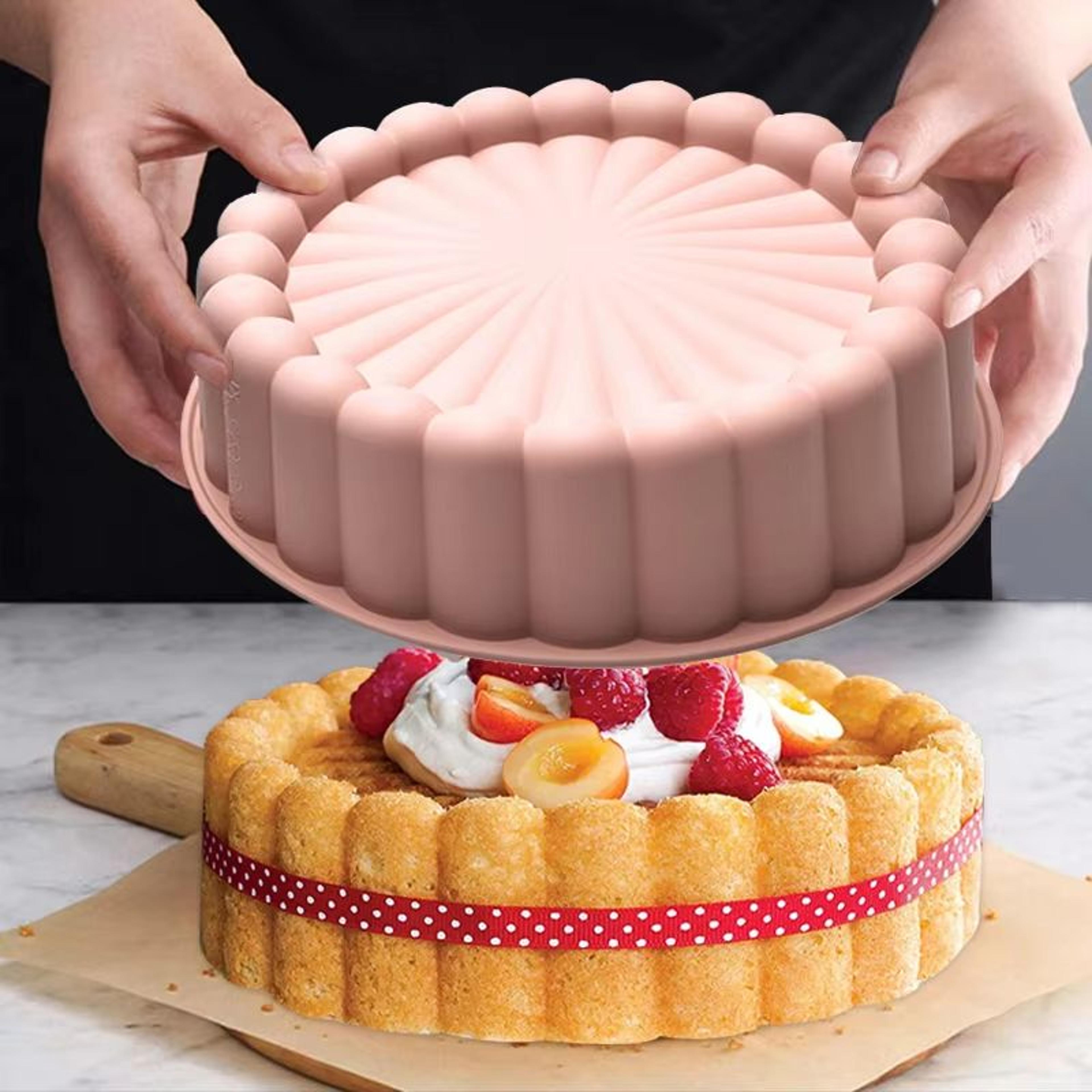 Reusable Silicone Cake Mold  Nonstick Baking Pan For Cakes Bread  Desserts 0