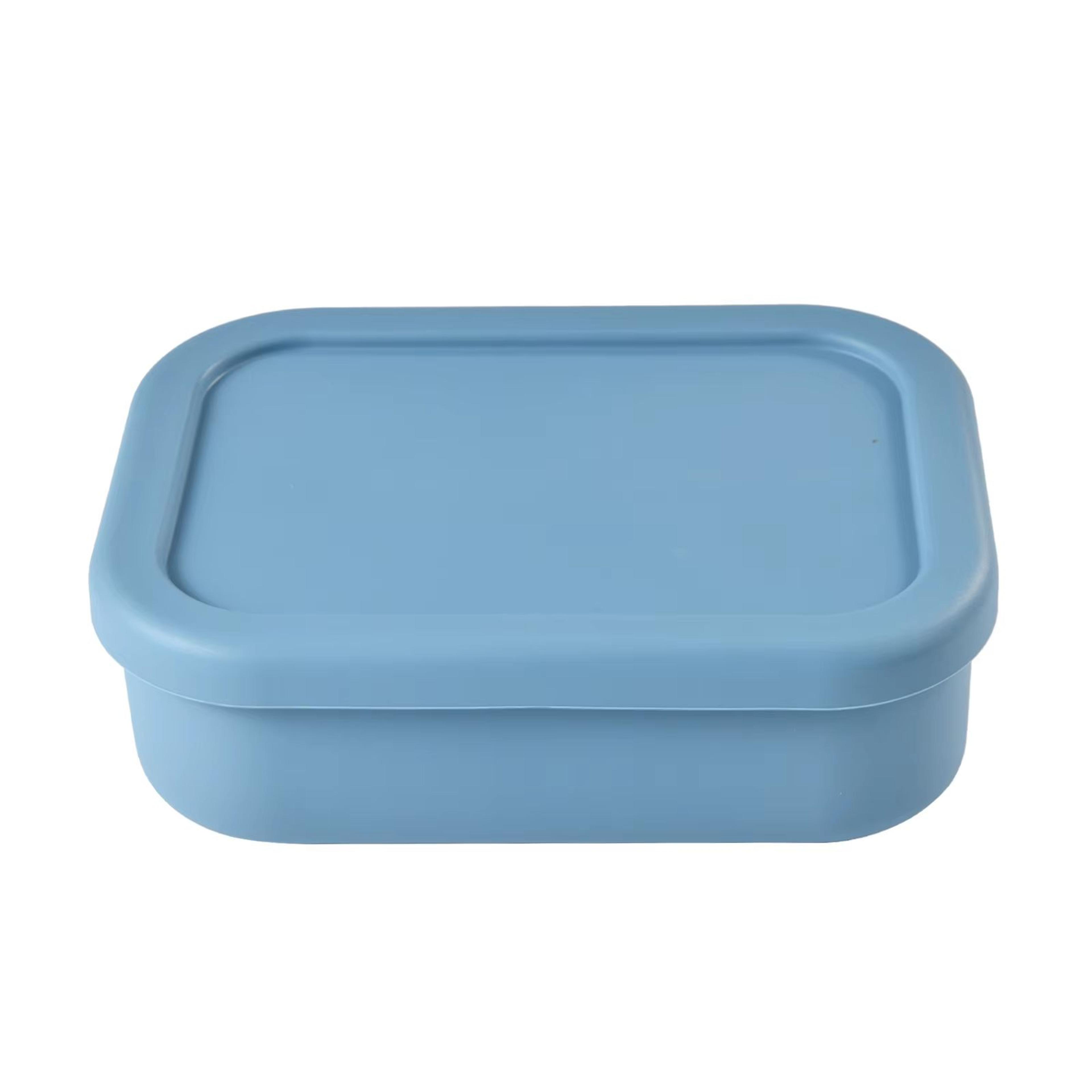 Square Silicone 3in1 Bento Box  Insulated FoodGrade Lunch Container For Home  Outdoor Use 11