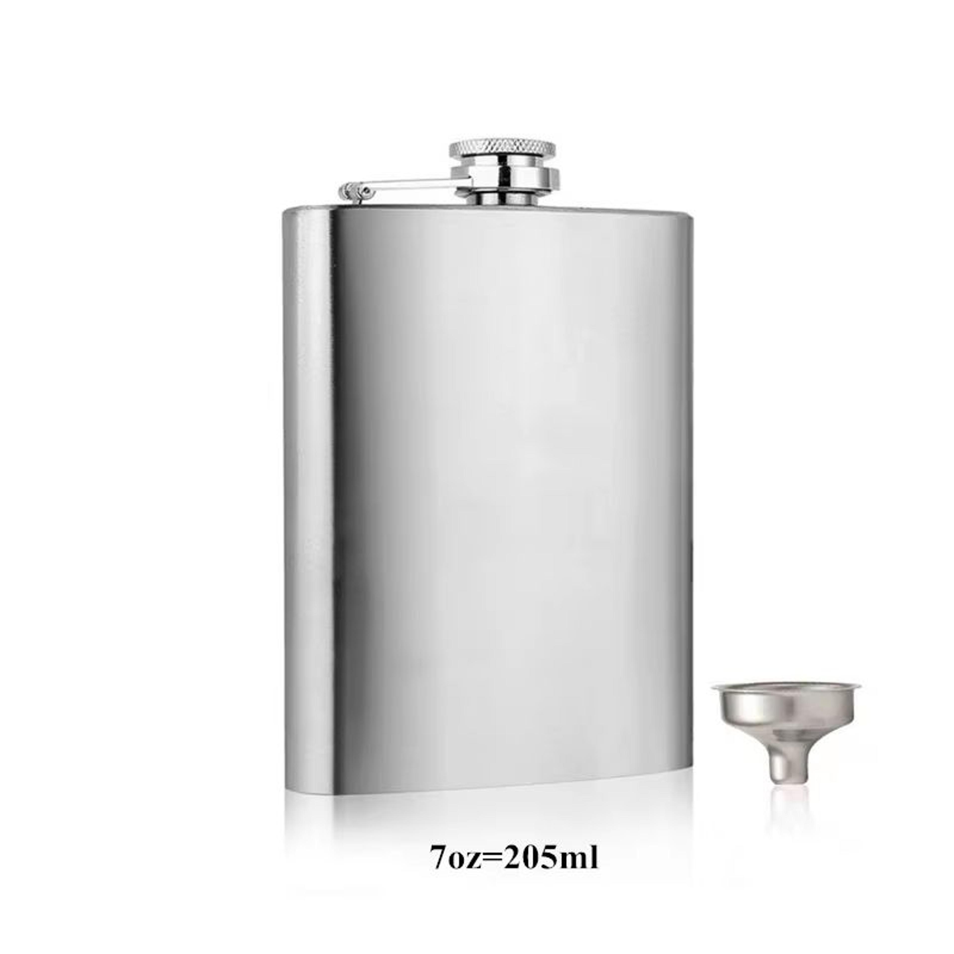 LMETJMA Stainless Steel Hip Flask With Screw Cap And Funnel For Easy Pouring 8