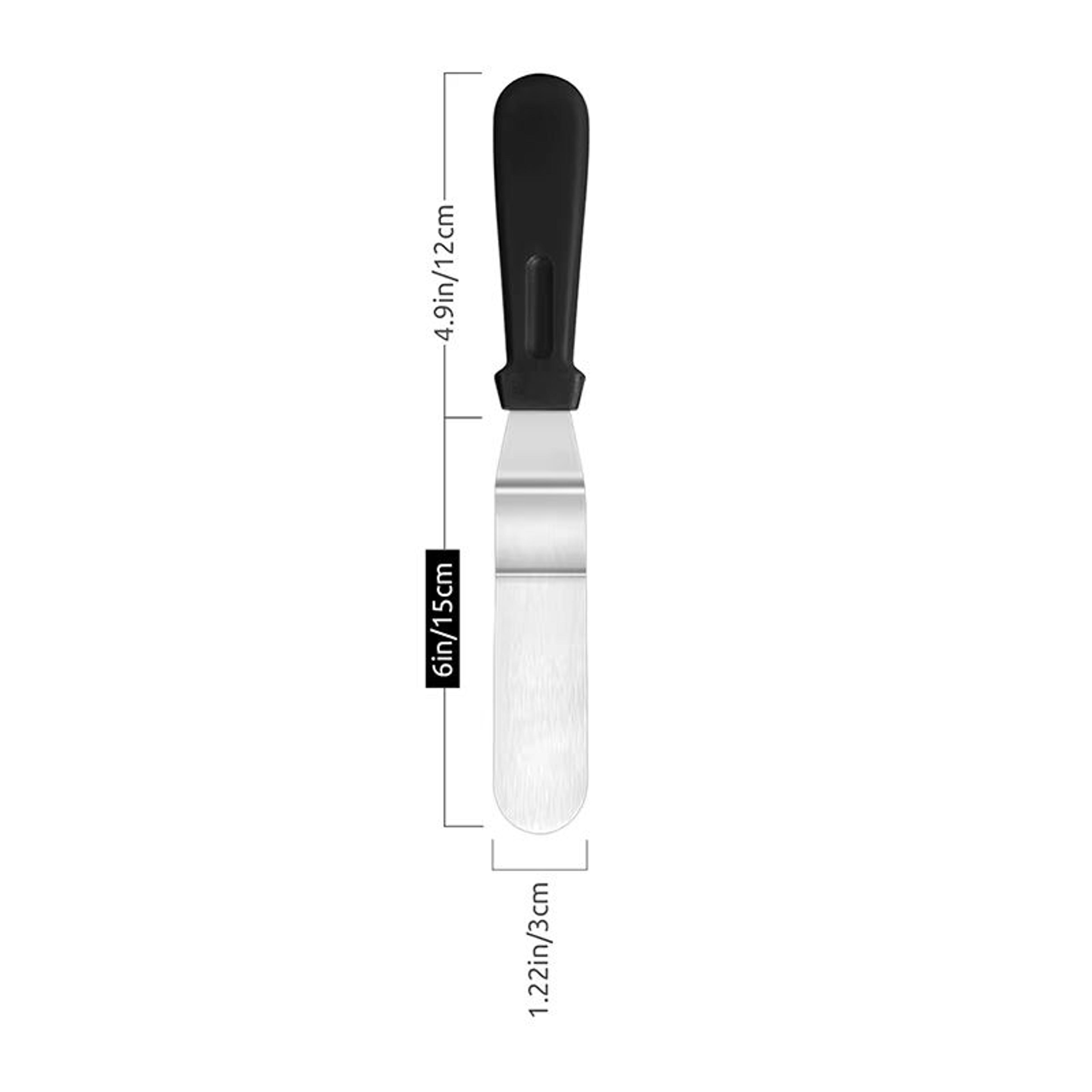 LMETJMA Stainless Steel Offset Icing Spatula For Smooth Cake Decorating 6