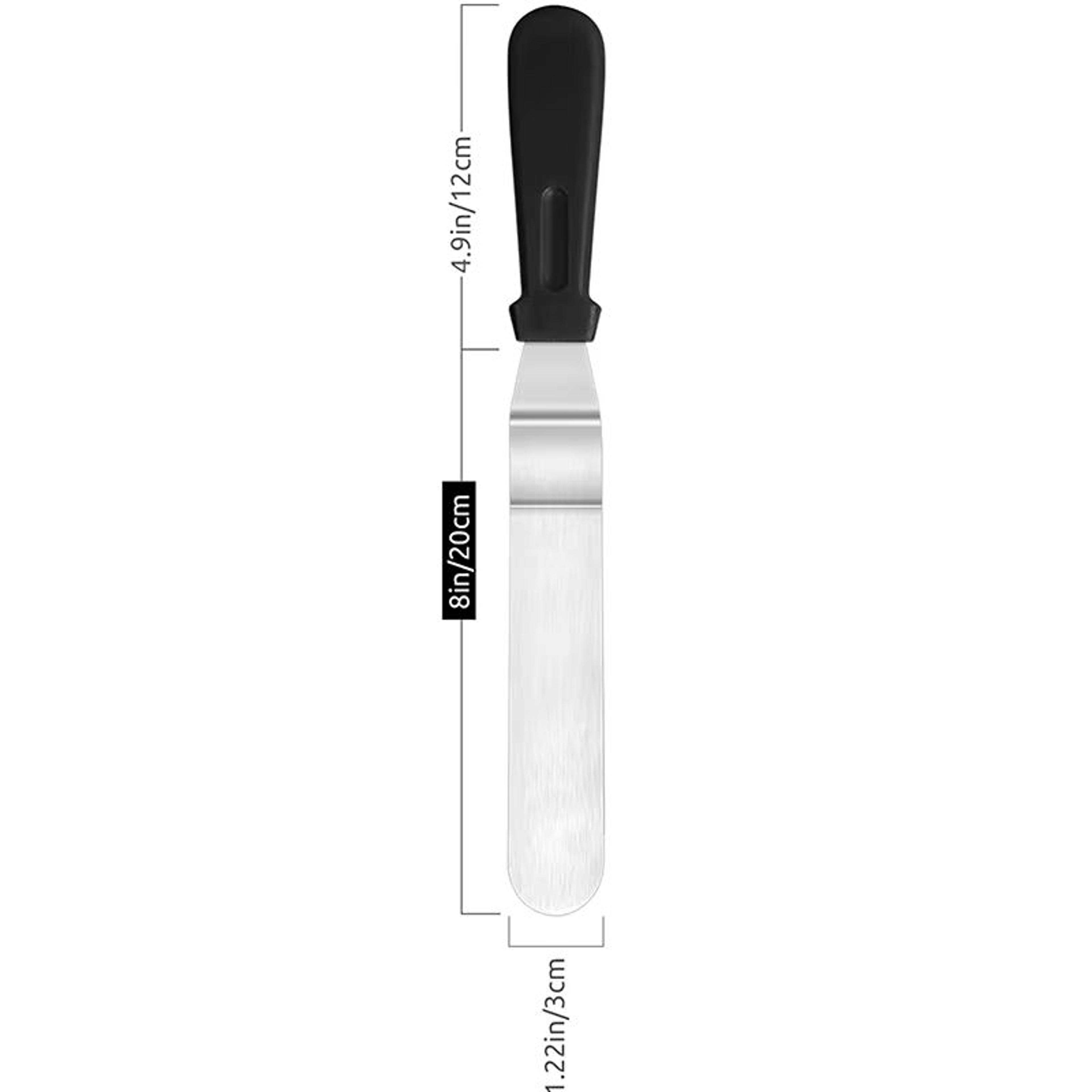 LMETJMA Stainless Steel Offset Icing Spatula For Smooth Cake Decorating 7