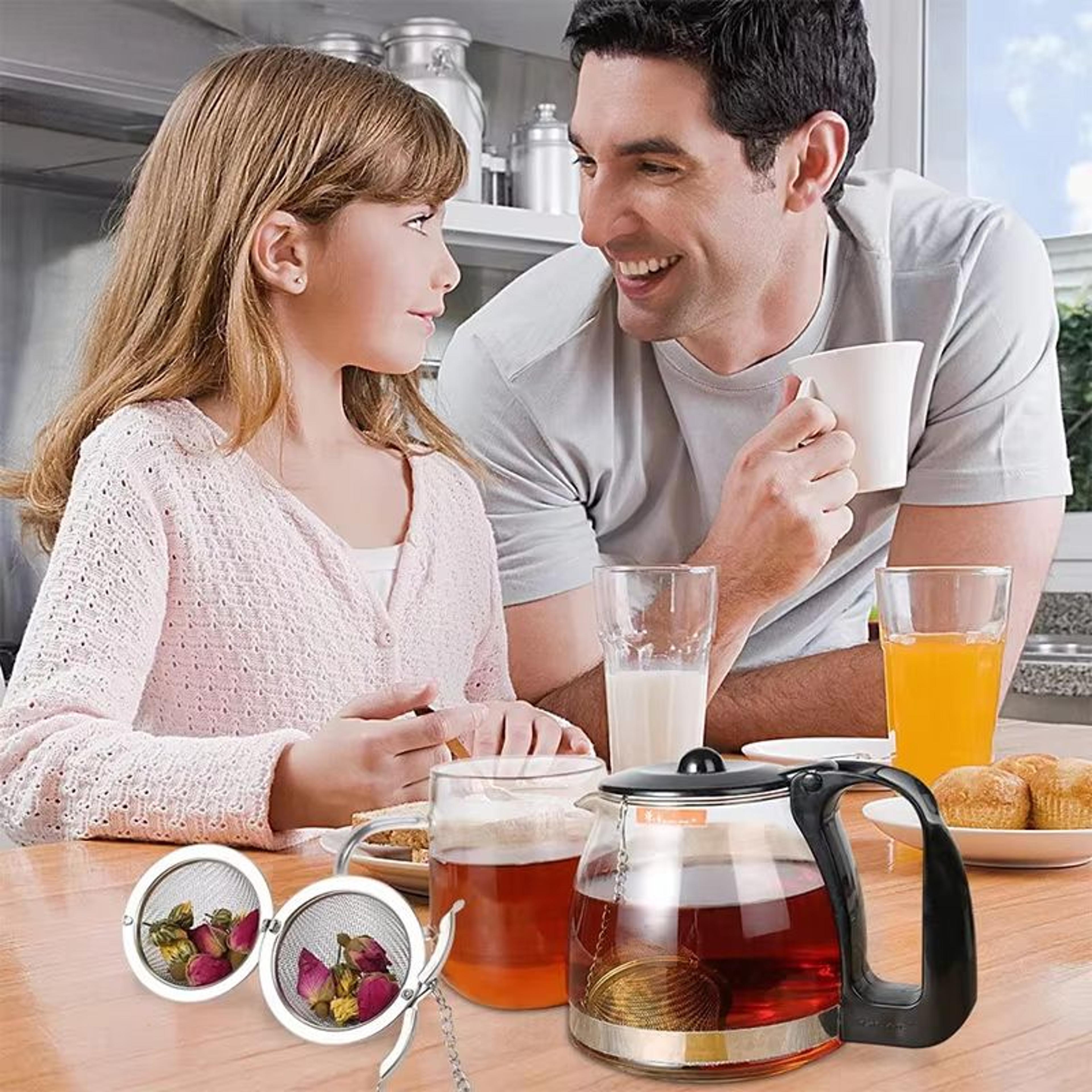 LMETJMA Stainless Steel Mesh Tea Infuser For Loose Leaf Tea And Herbal Brewing 5