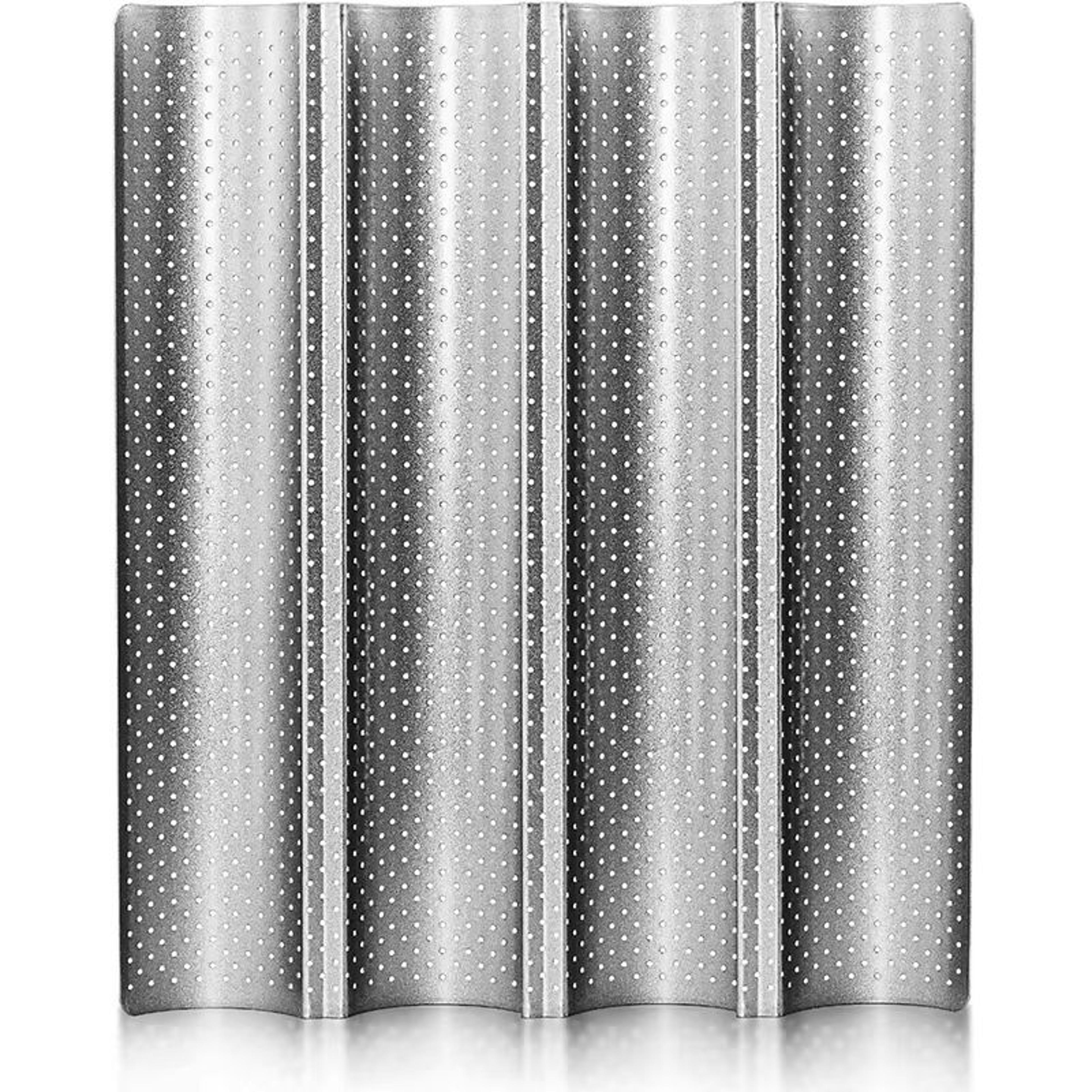 LMETJMA Nonstick Perforated French Bread Baking Pan For Four Baguette Loaves 7