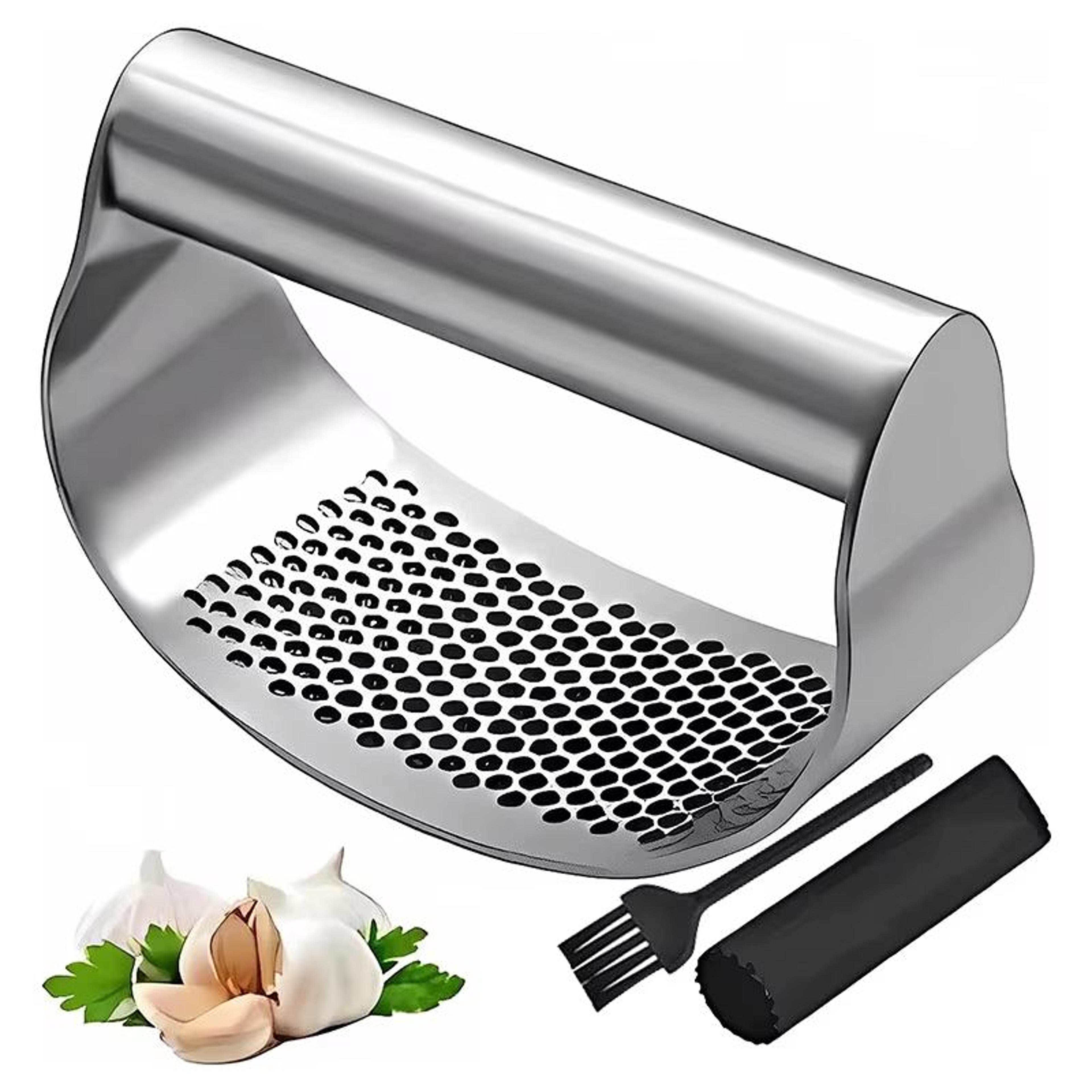 Upgraded Stainless Steel Garlic Press Rocker For Easy Mincing And Crushing 0