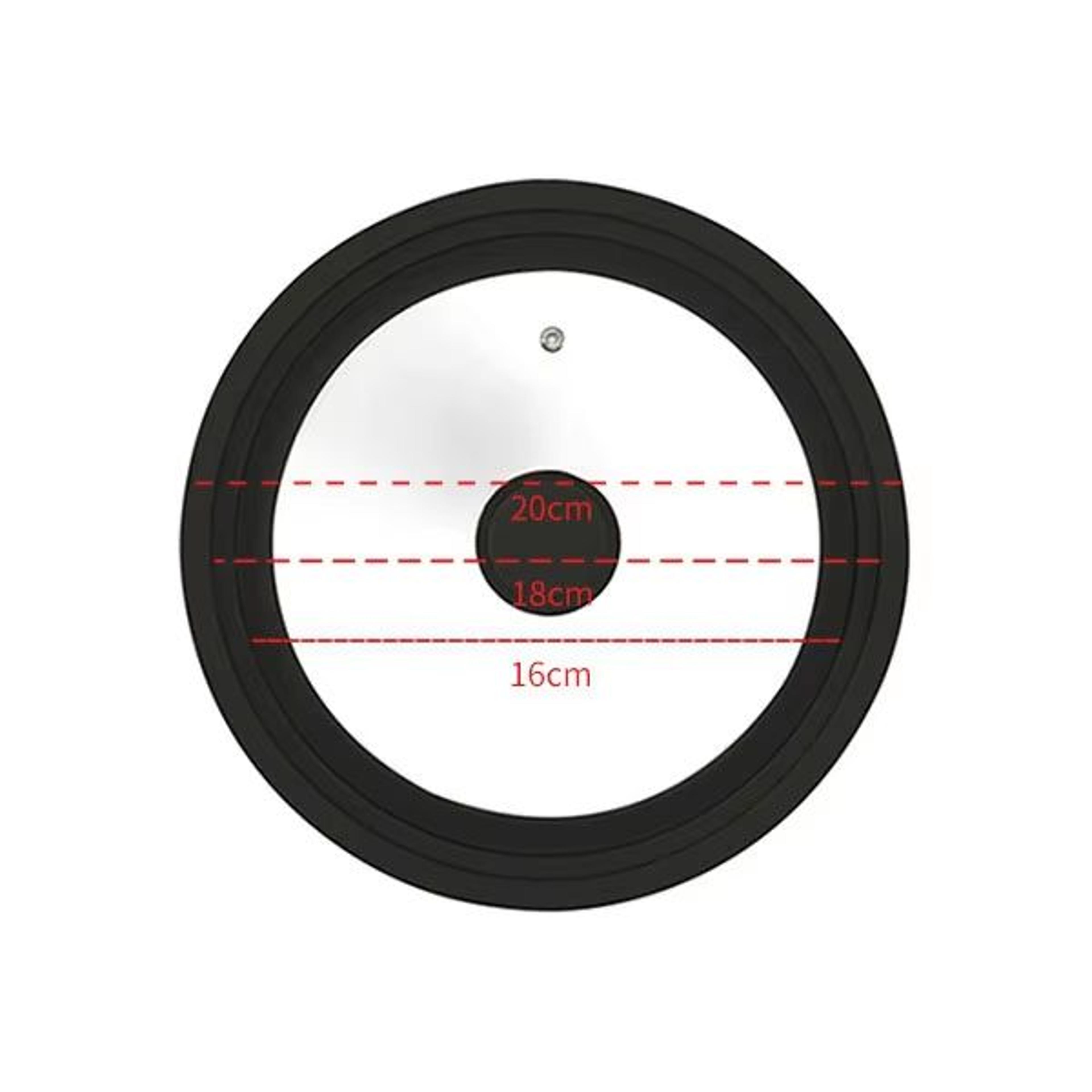 Multi Size Universal Tempered Glass Lid With Silicone Rim For Pots And Pans 6
