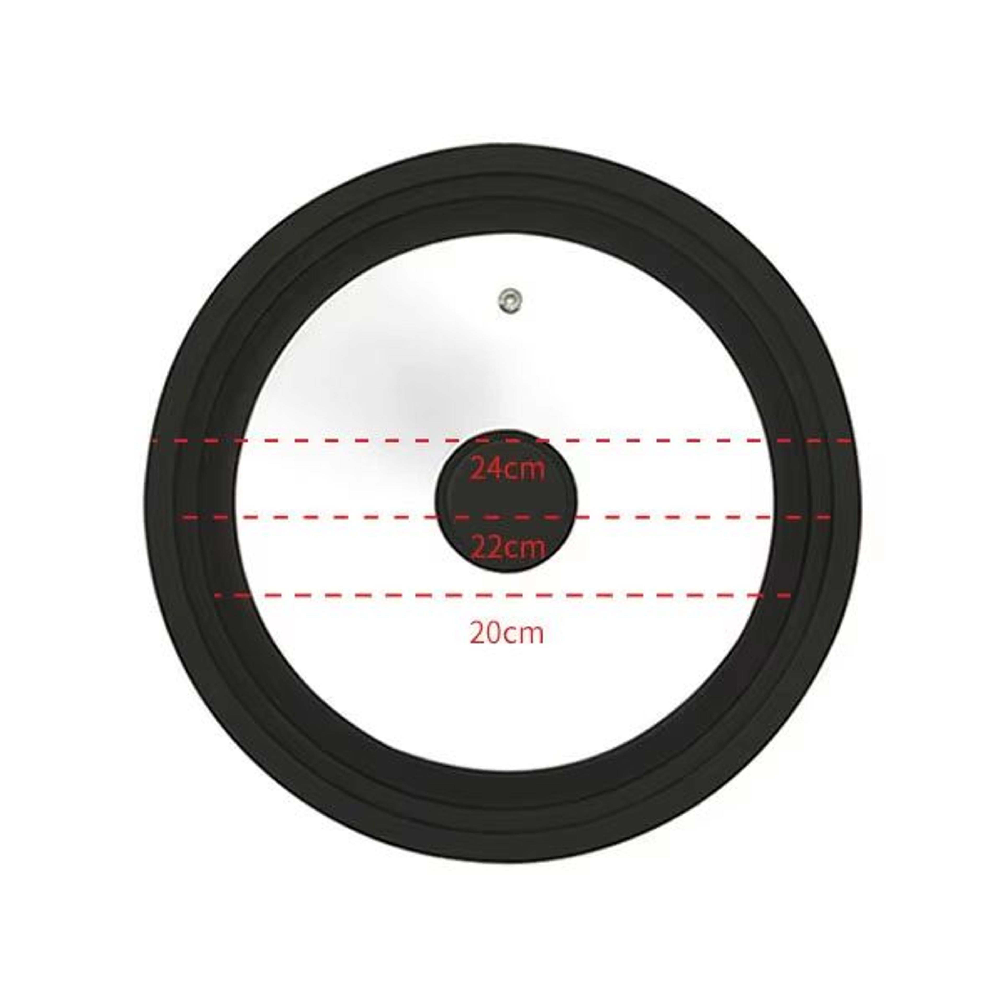 Multi Size Universal Tempered Glass Lid With Silicone Rim For Pots And Pans 7