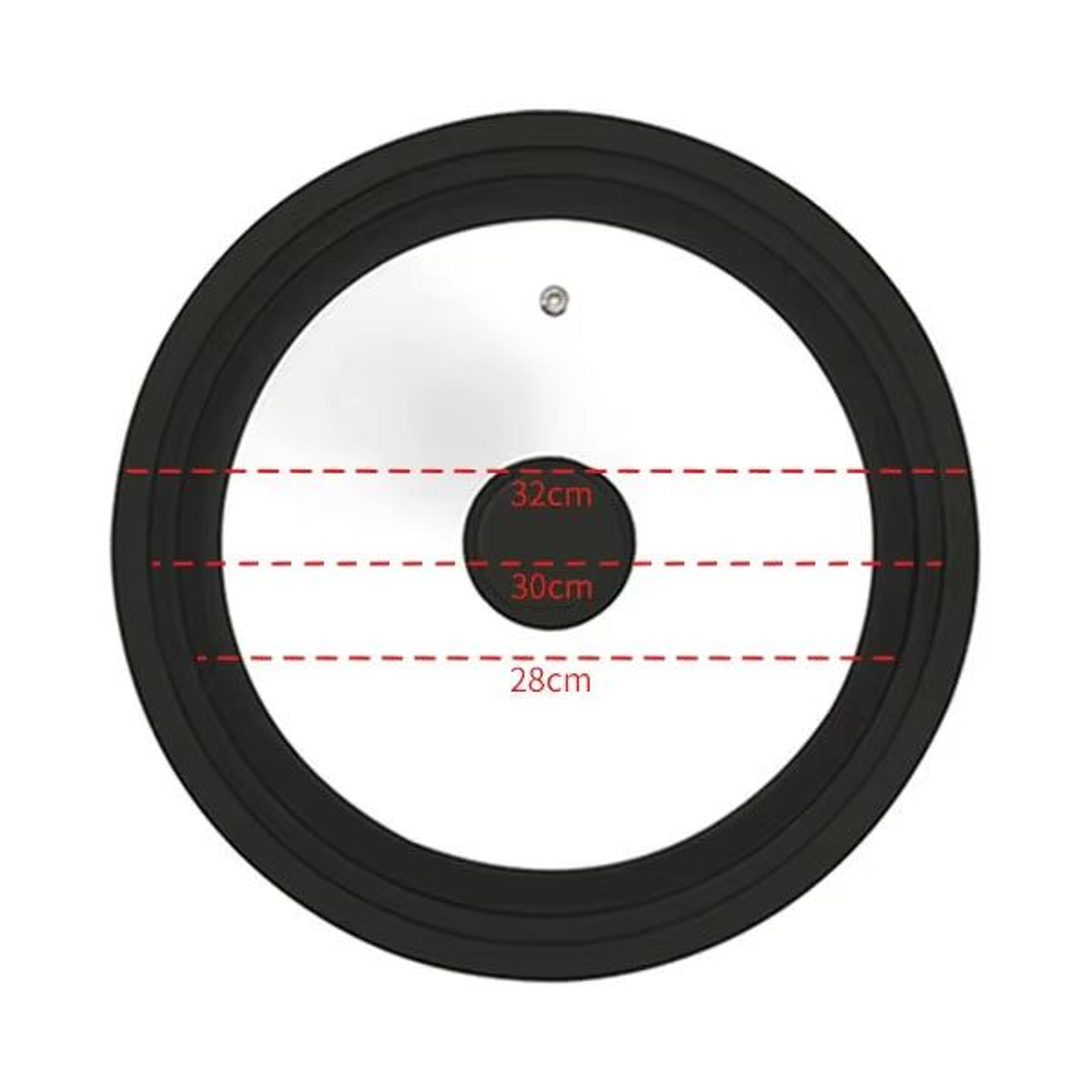 Multi Size Universal Tempered Glass Lid With Silicone Rim For Pots And Pans 9