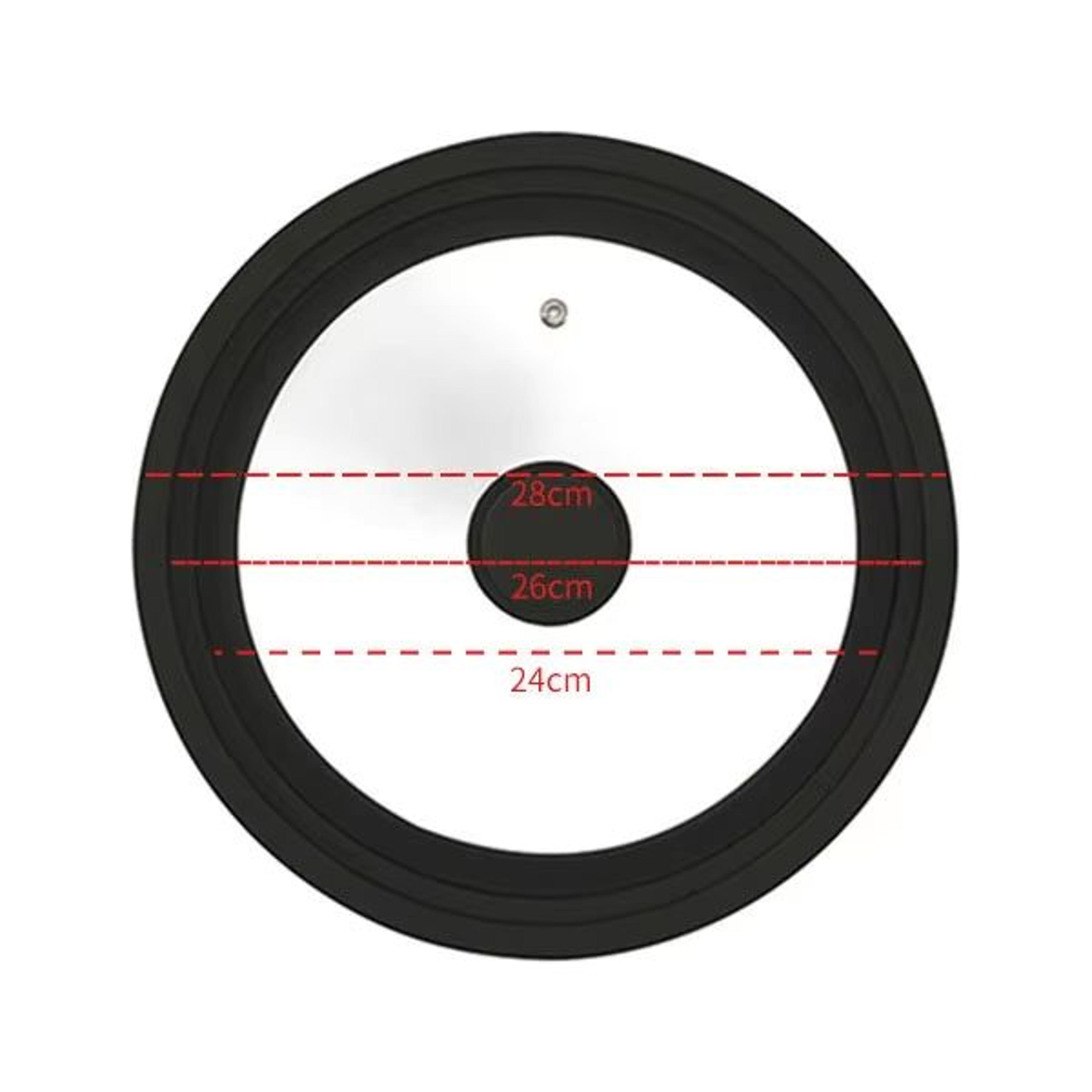 Multi Size Universal Tempered Glass Lid With Silicone Rim For Pots And Pans 8