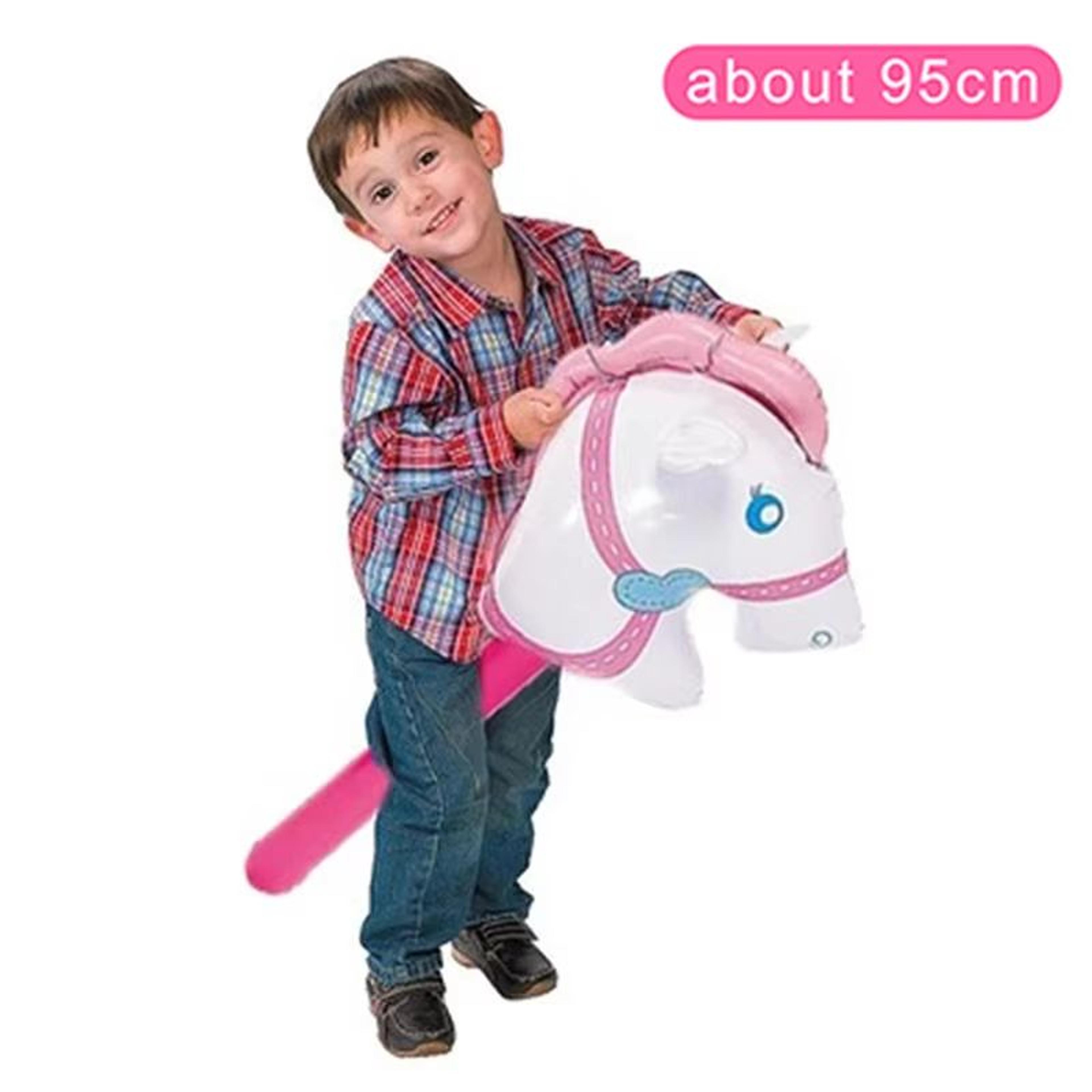 Inflatable Stick Horse Head Pony Balloon Toy Farm Animal Party Decoration For Kids And Events 4