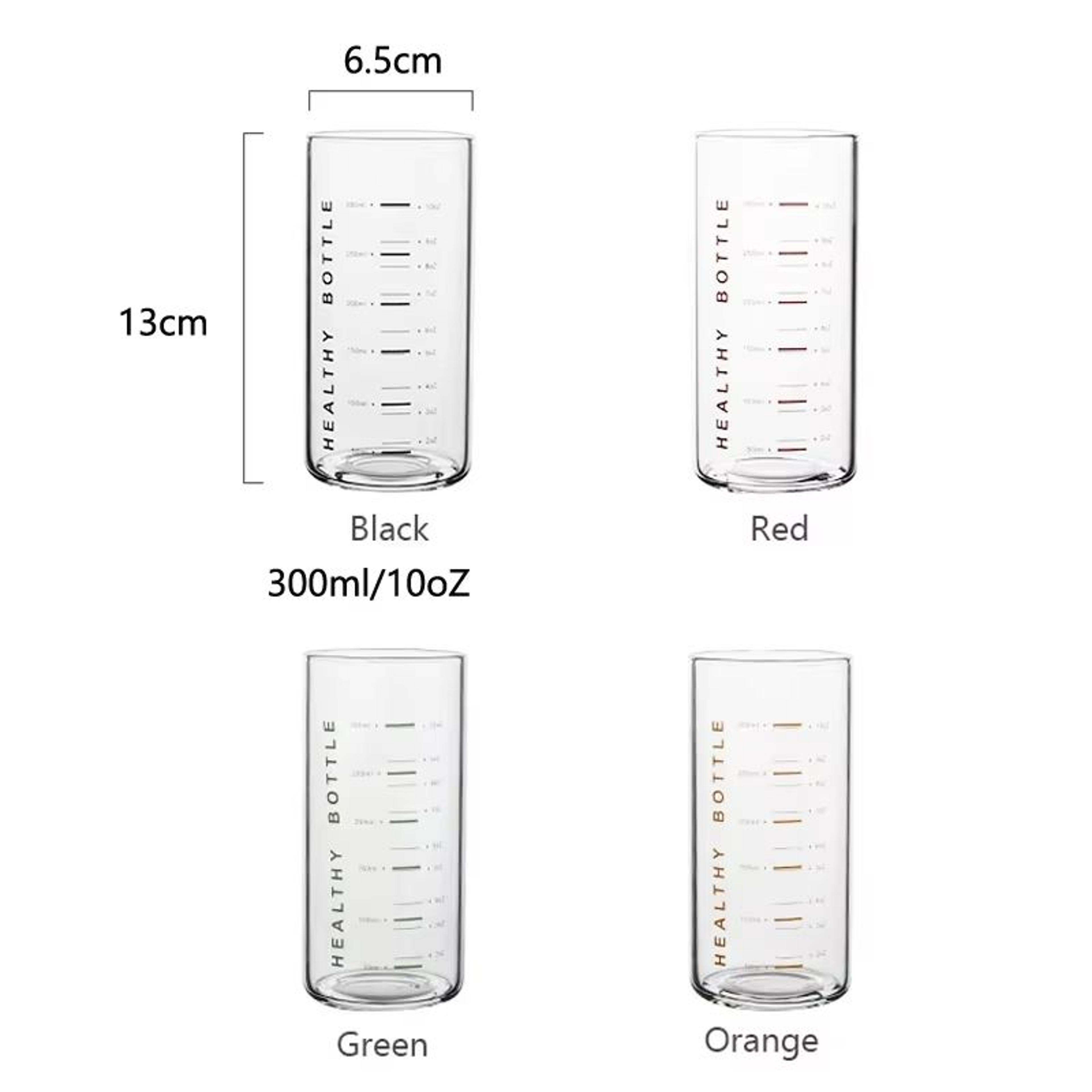 Graduated Glass Cup Clear Measuring Drinking Glass For Coffee Tea Milk And Juice 4