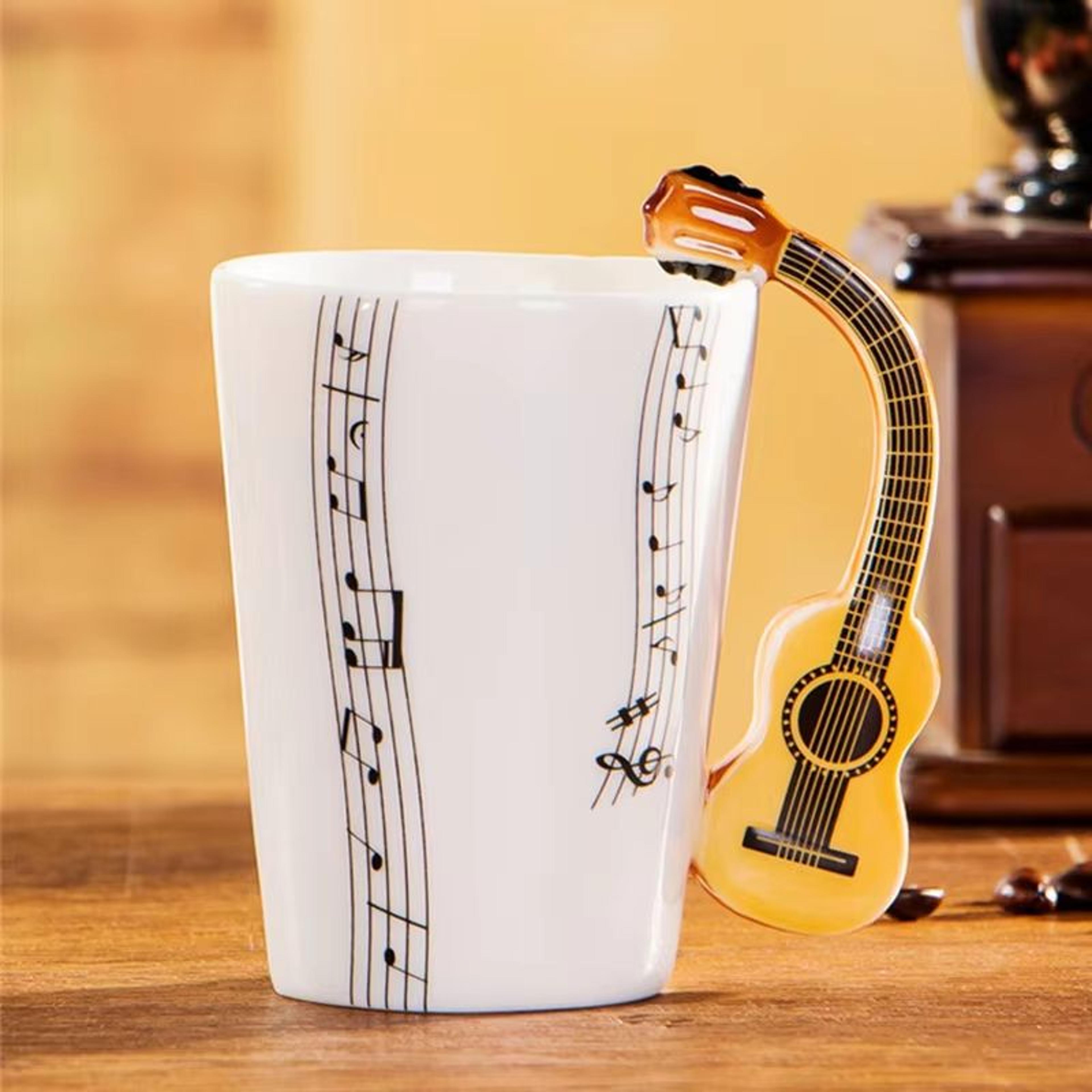 Creative Guitar Shaped Ceramic Mug Porcelain Coffee And Tea Cup Unique Gift Drinkware 1