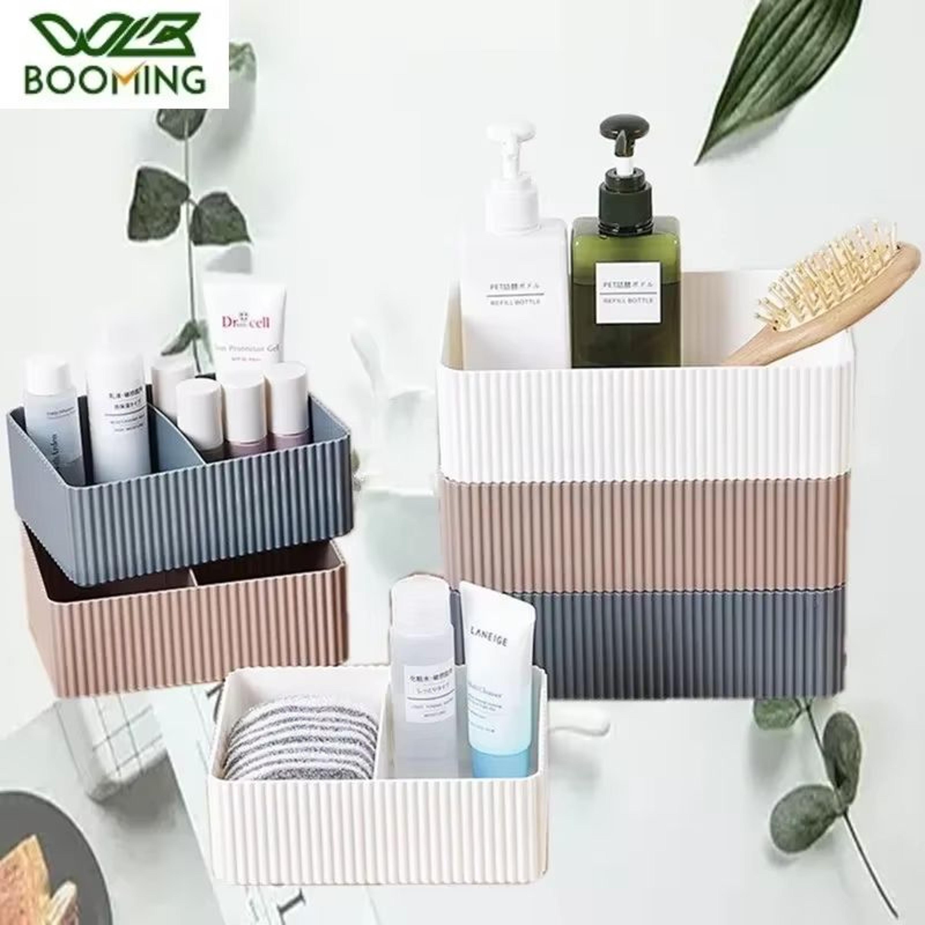 WBBOOMING Grid Desktop Storage Box Organizer For Makeup Bathroom Office And Closet Essentials 0