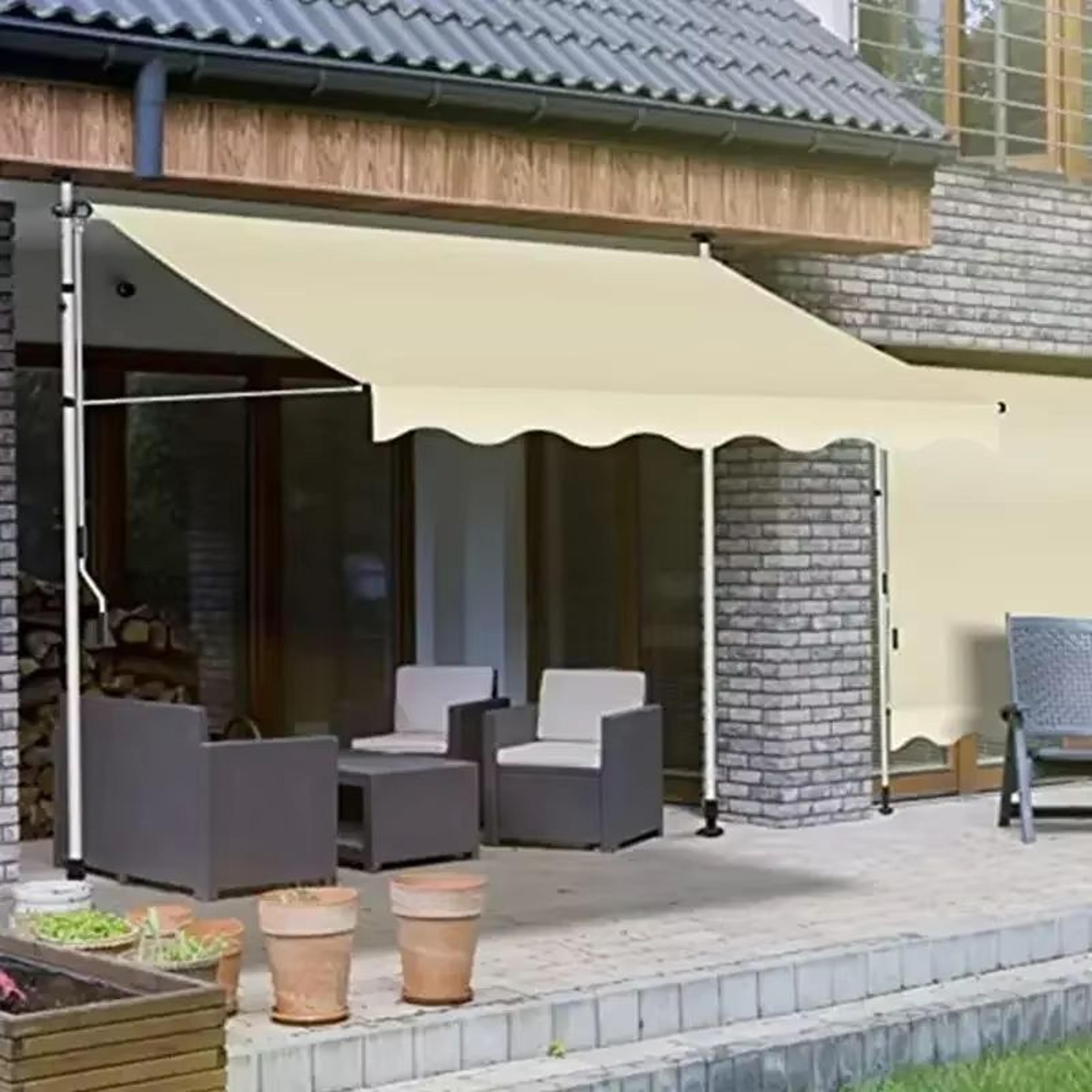 Folding Telescopic Vertical Awning Canopy For Balcony And Courtyard Rainproof Sunshade Pergola 8