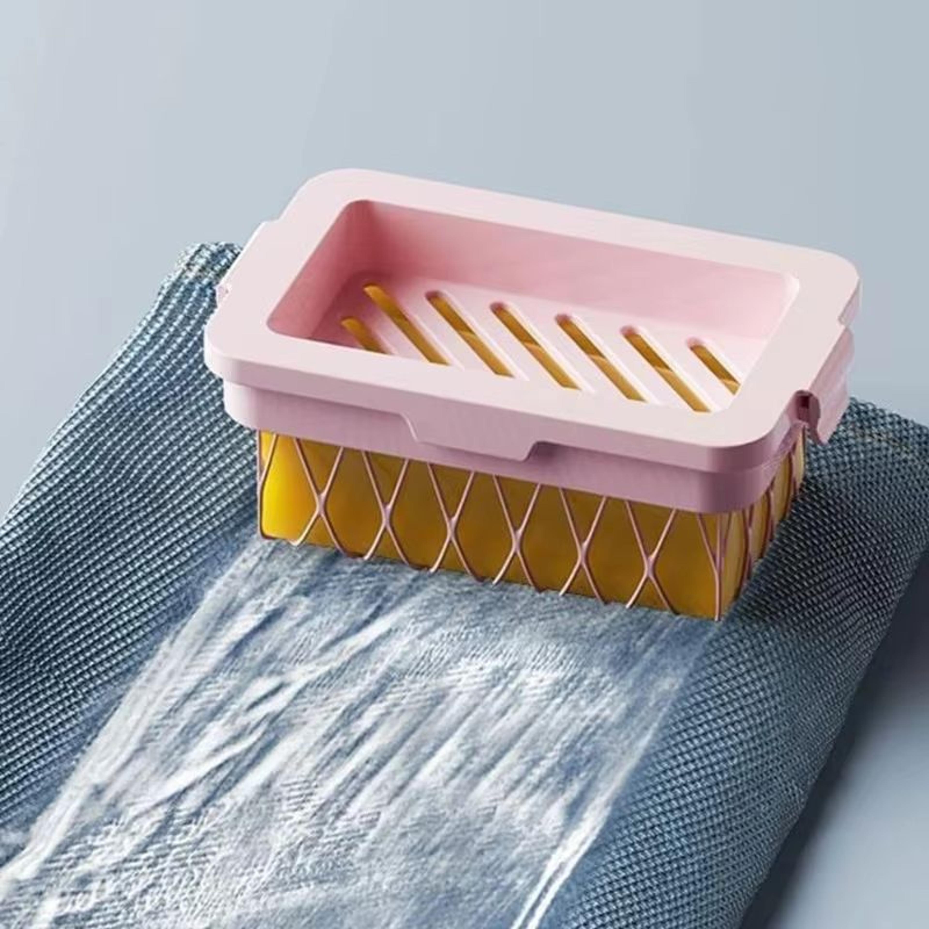 High Elastic Mesh Soap Foaming Box Anti Slip Draining Soap Storage Case For Laundry And Bath Use 4