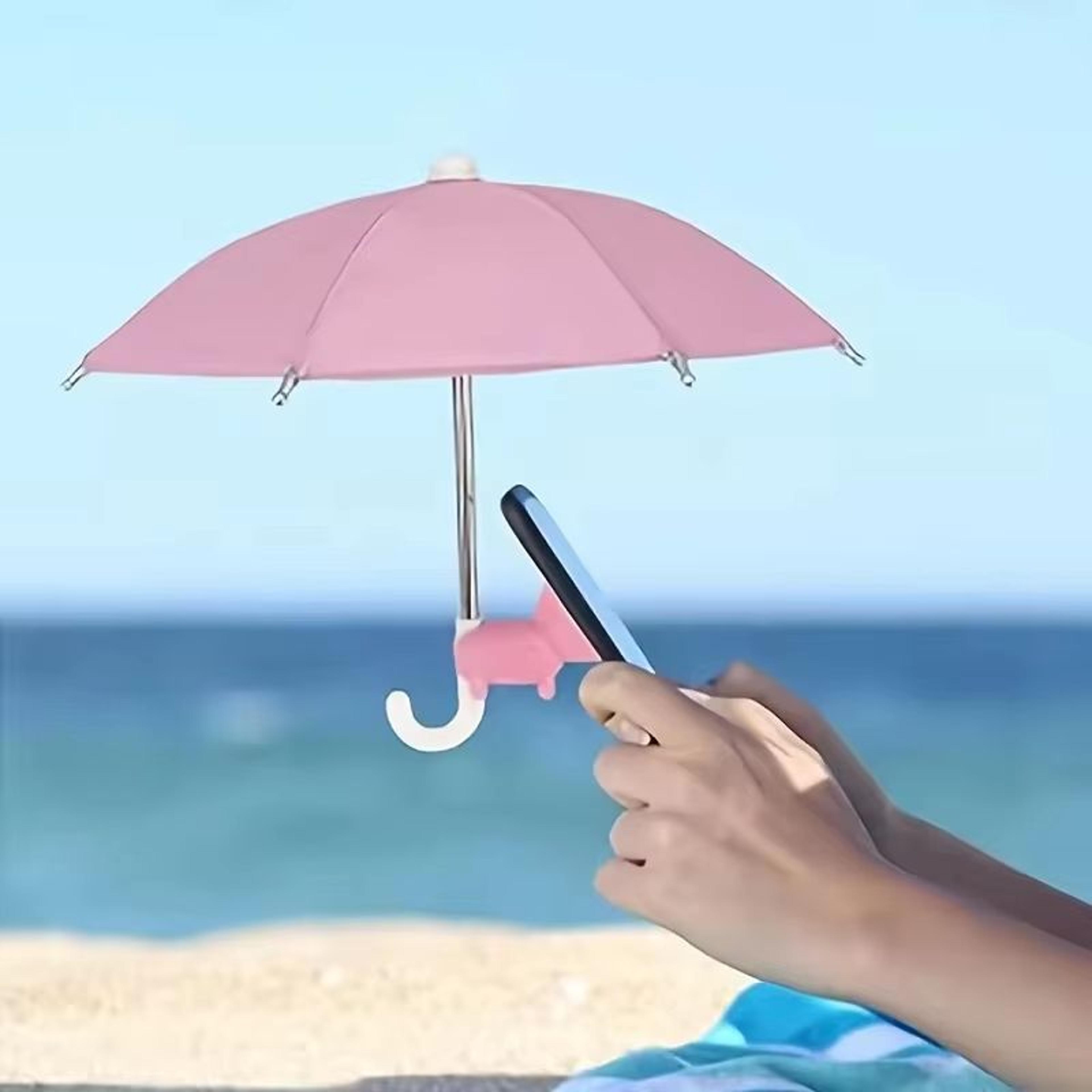 Mini Phone Sunshade Umbrella With Suction Cup Stand Multi Color Mobile Phone Sun Shield Mount 0