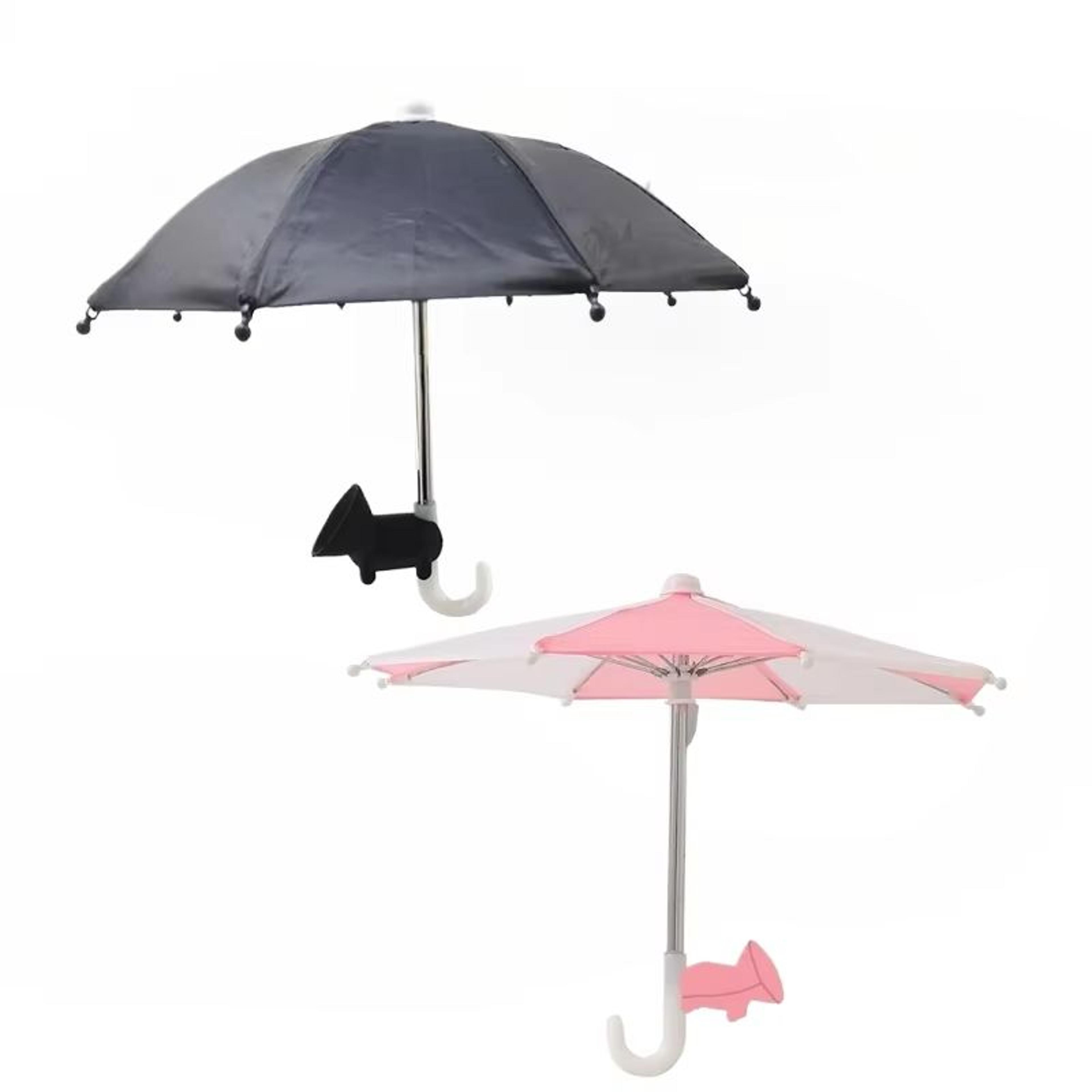Mini Phone Sunshade Umbrella With Suction Cup Stand Multi Color Mobile Phone Sun Shield Mount 13