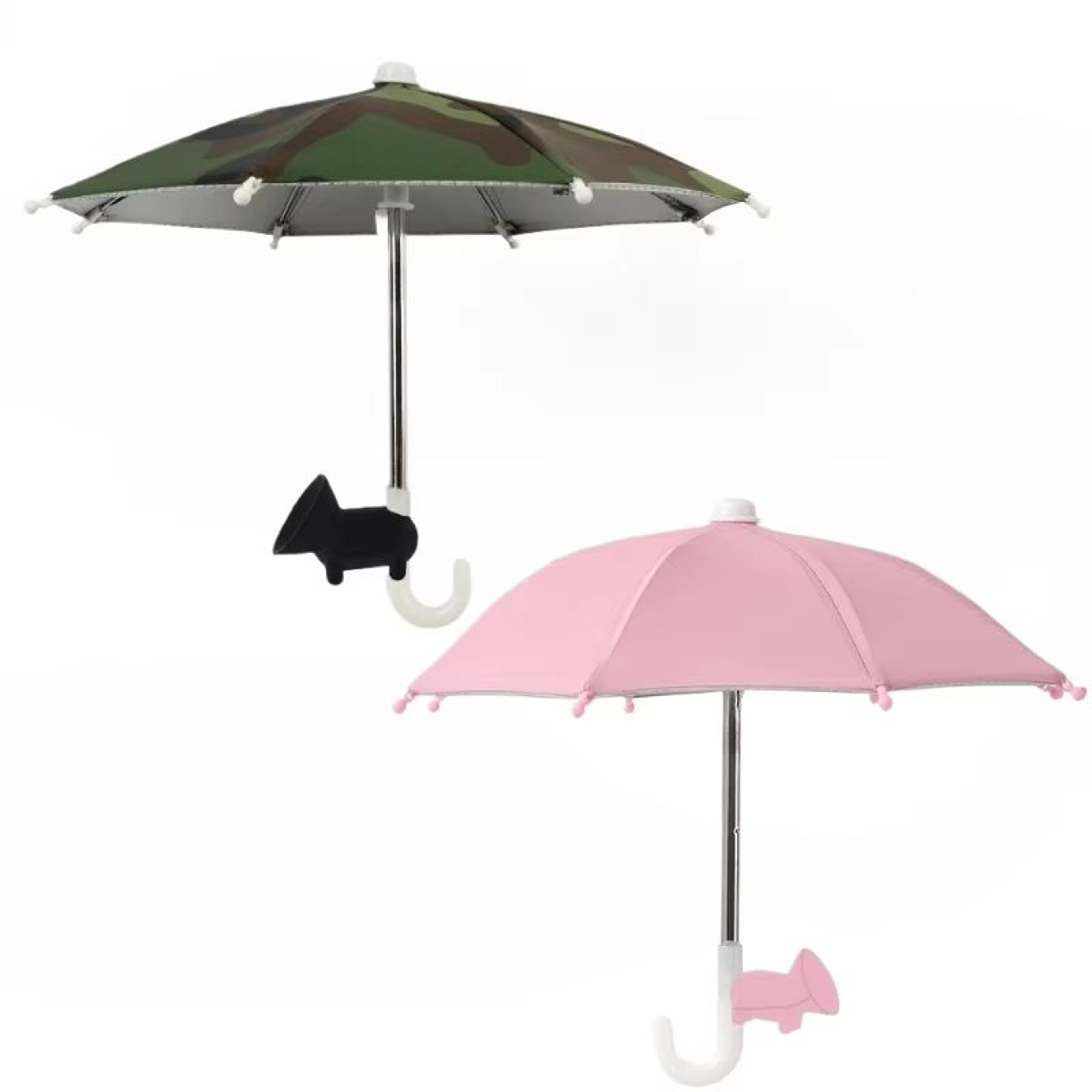 Mini Phone Sunshade Umbrella With Suction Cup Stand Multi Color Mobile Phone Sun Shield Mount 15