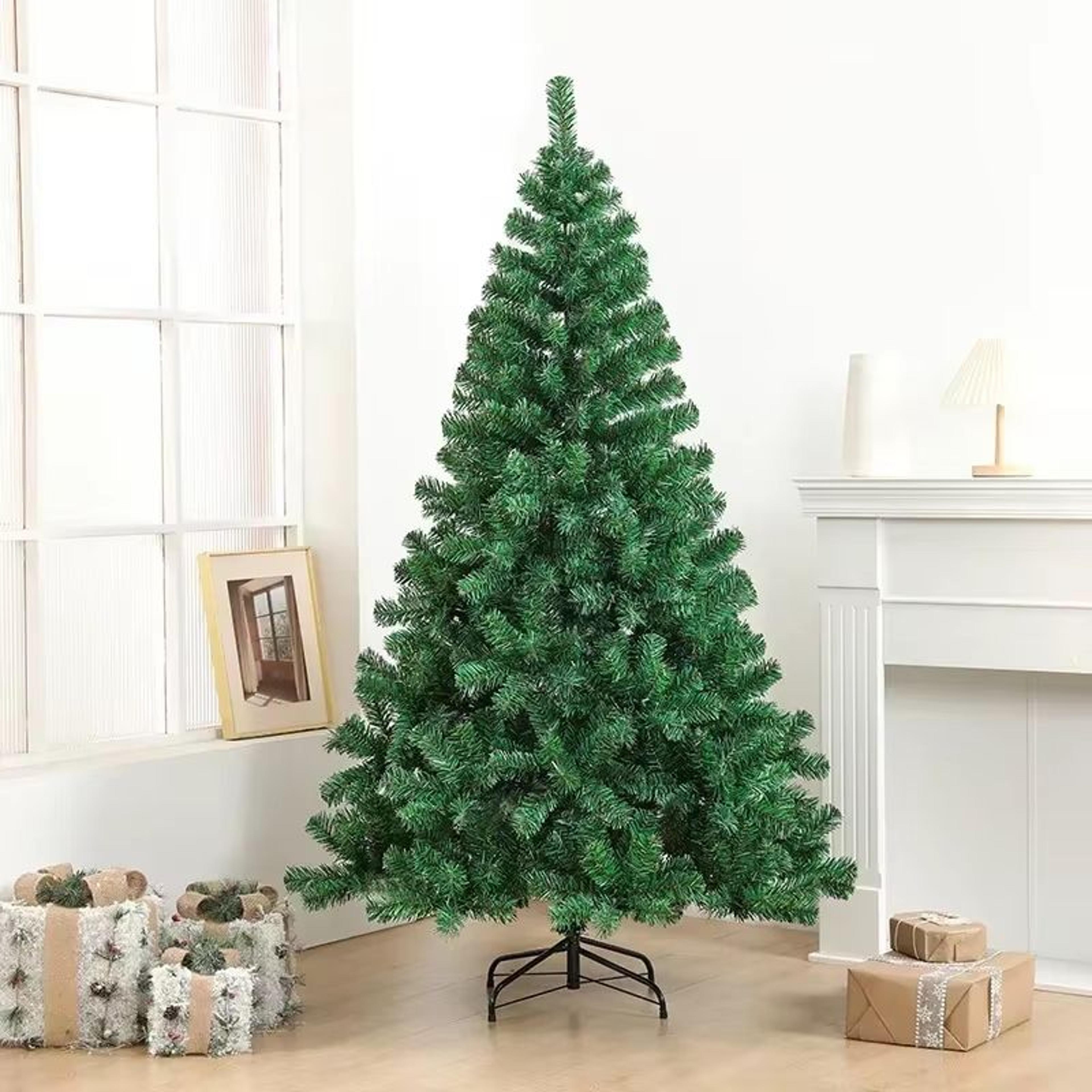 PVC Large Artificial Christmas Tree Encrypted Green Simulation Tree For Indoor And Outdoor Holiday  6