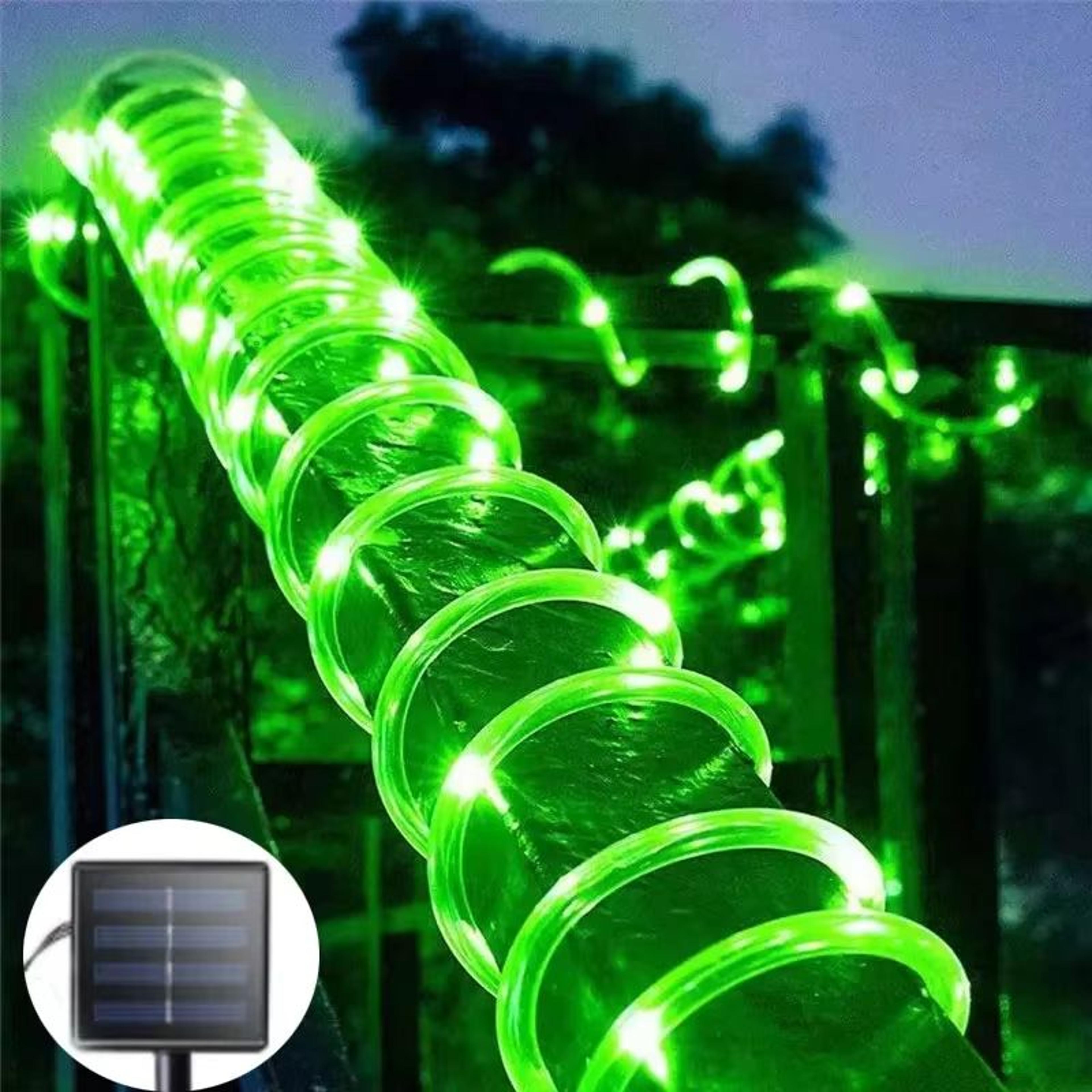 Solar LED Rope Tube String Lights Outdoor Garden And Christmas Decoration Flexible Fairy Light Garl 0
