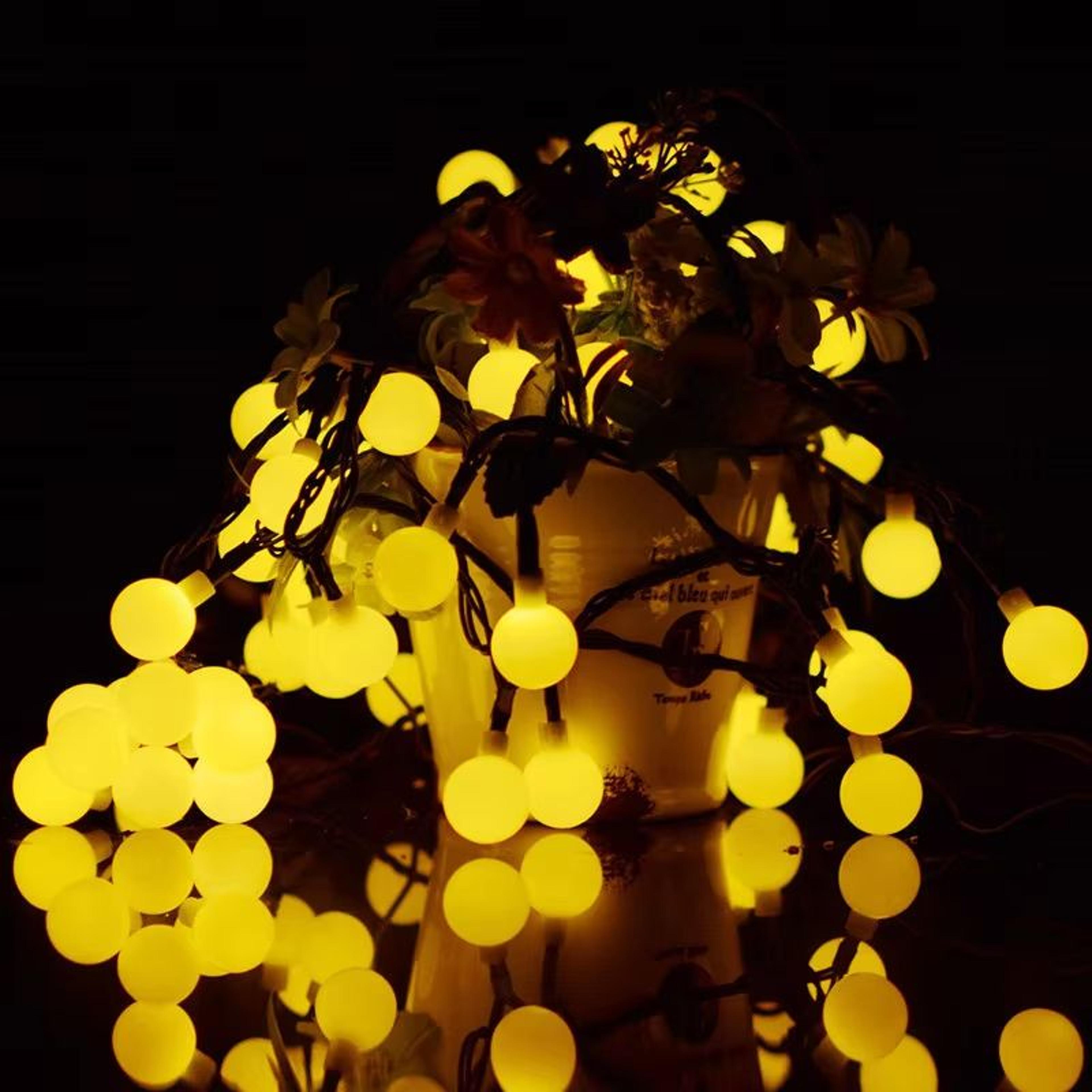 Solar Globe Fairy String Lights With 8 Lighting Modes For Outdoor Garden And Christmas Decor 2