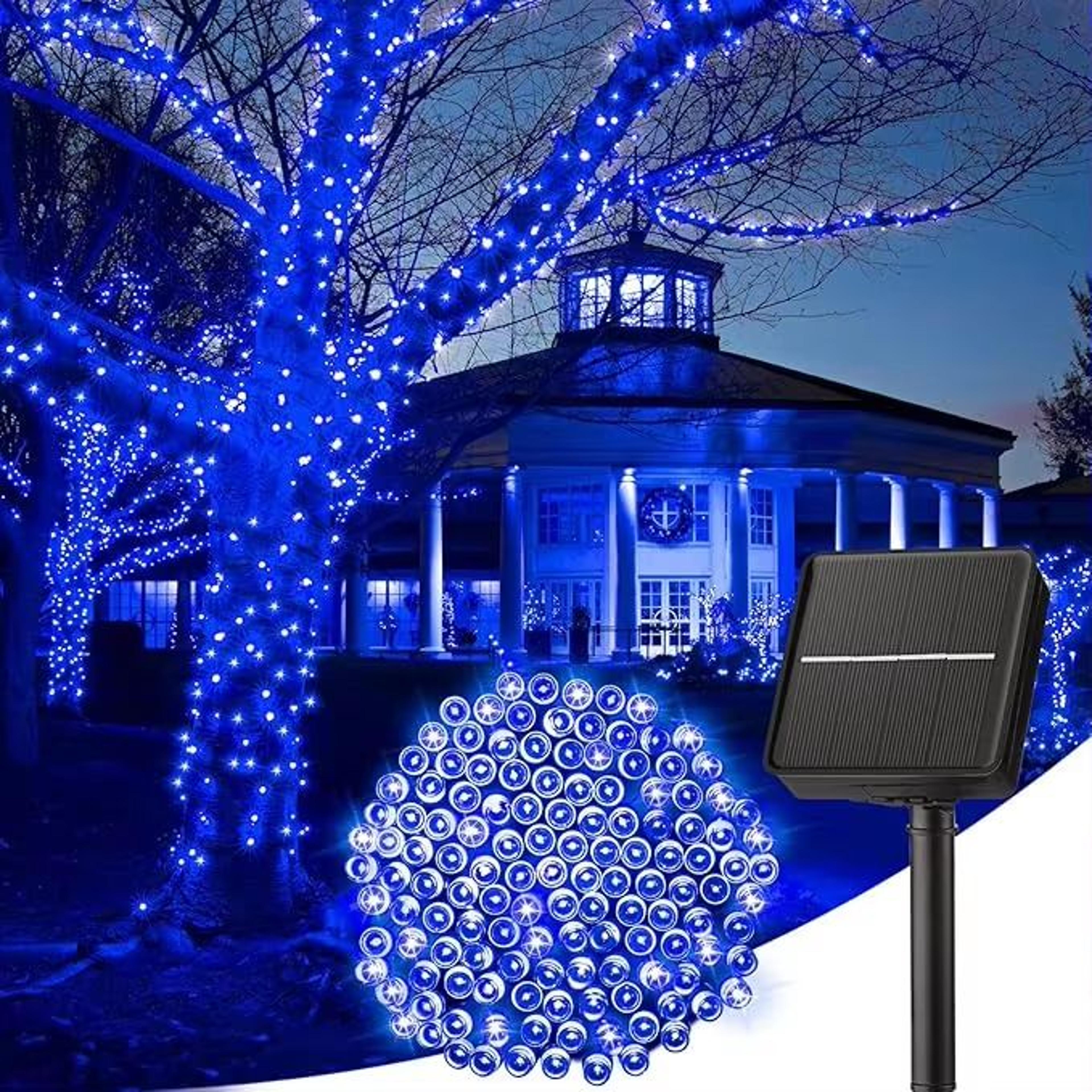 Outdoor Solar Christmas String Lights With 8 Lighting Modes For Garden And Fence Decor 10