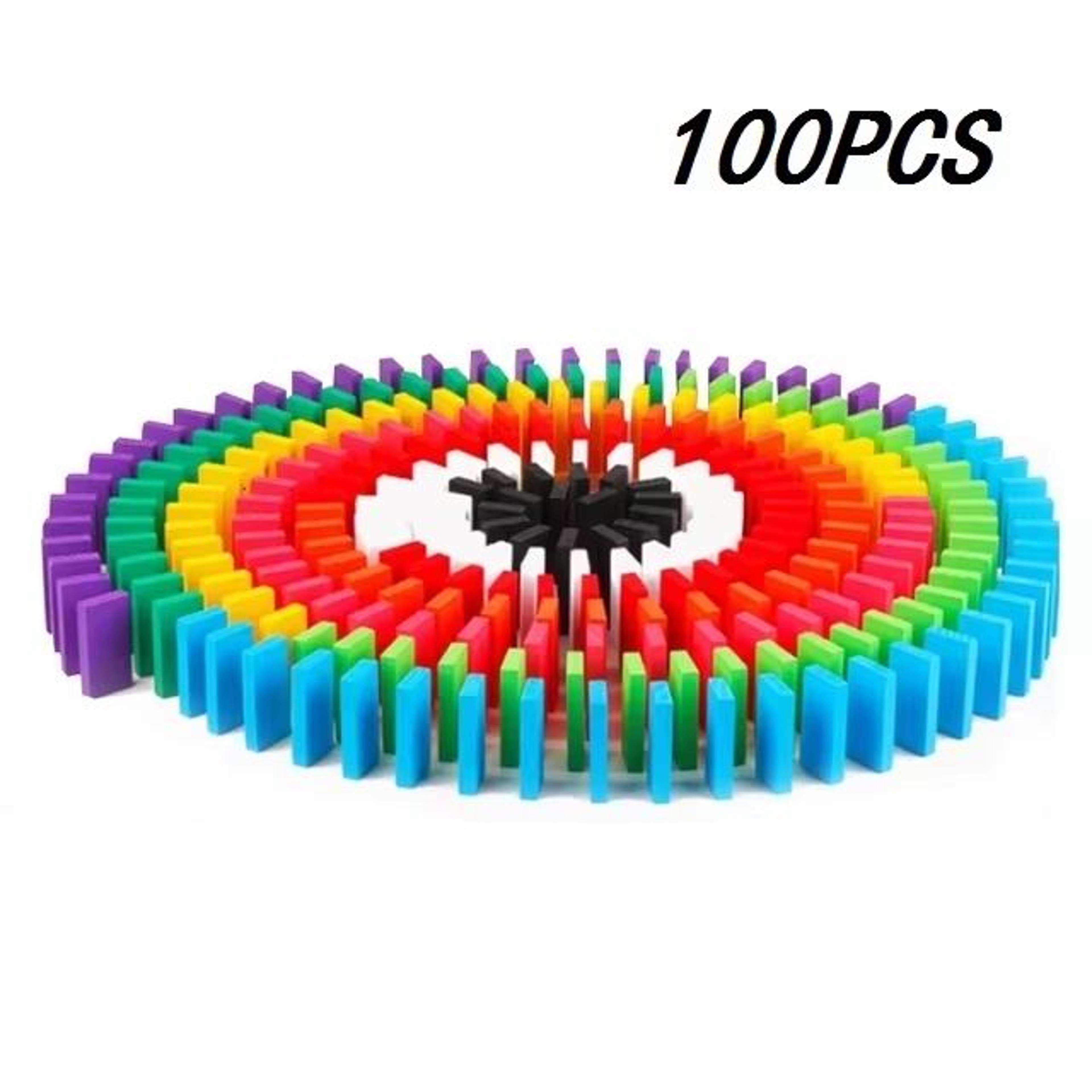 Rainbow Wooden Domino Blocks Montessori Color Sorting And Early Learning Set 6