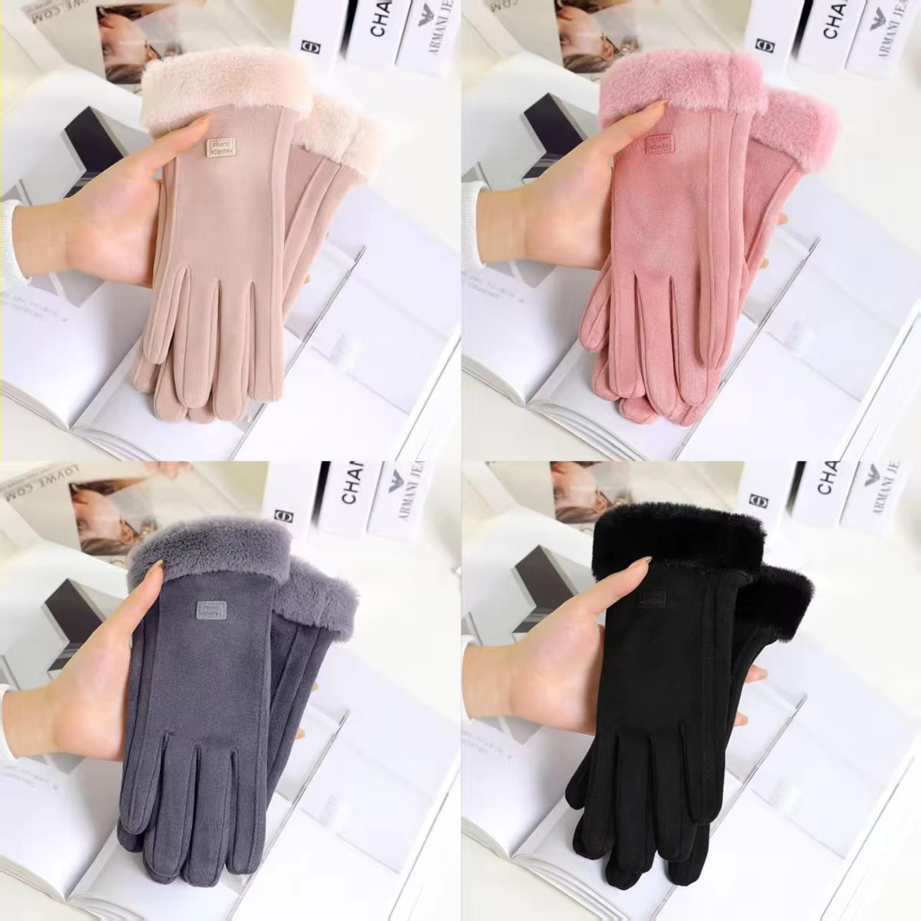 Womens Winter Gloves Velvet Lined Touchscreen Cycling Gloves Soft Warm Windproof Gloves 10