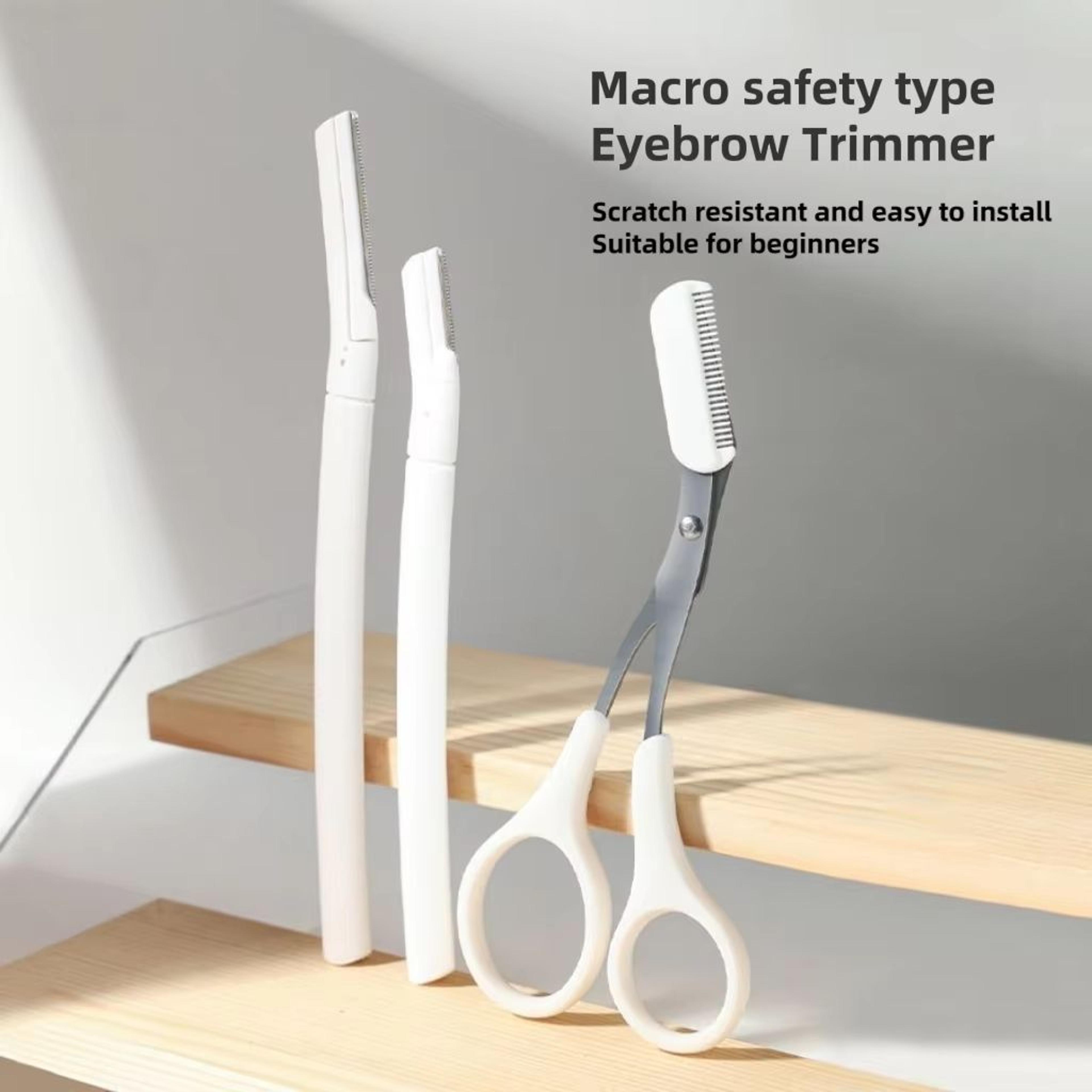 3Piece Stainless Steel Eyebrow Razor Set Portable Eyebrow Trimmer And Safety Eyebrow Shaper Tool Fo 1